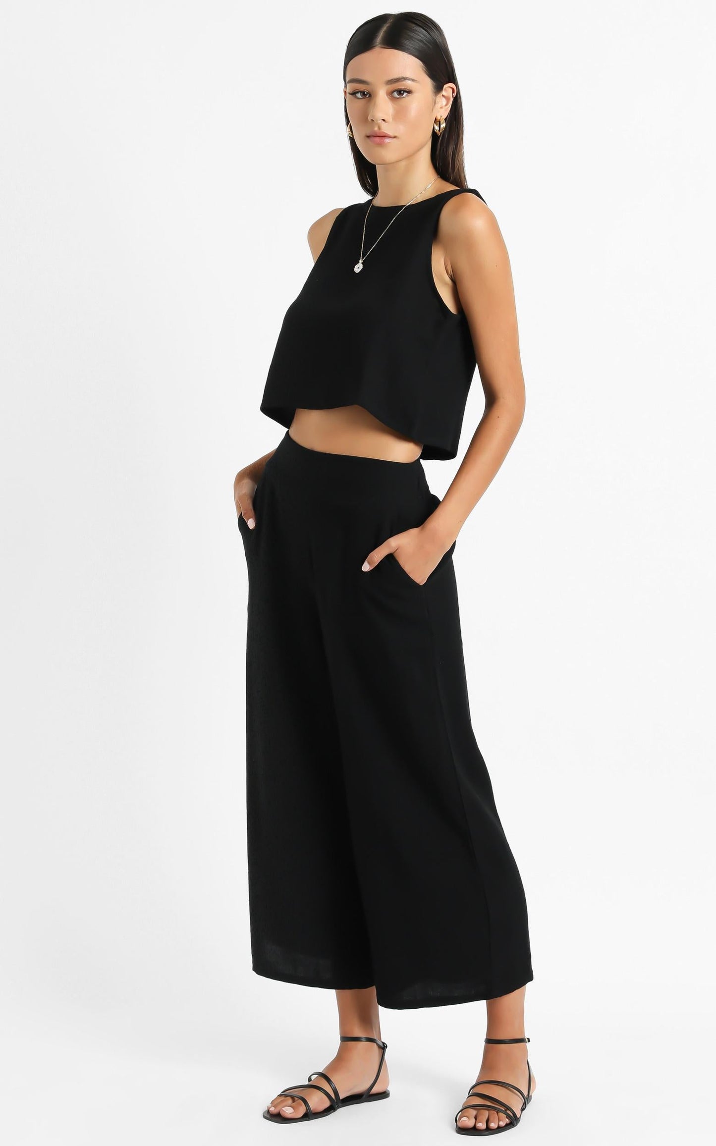 Eyes On Love Pants in Black