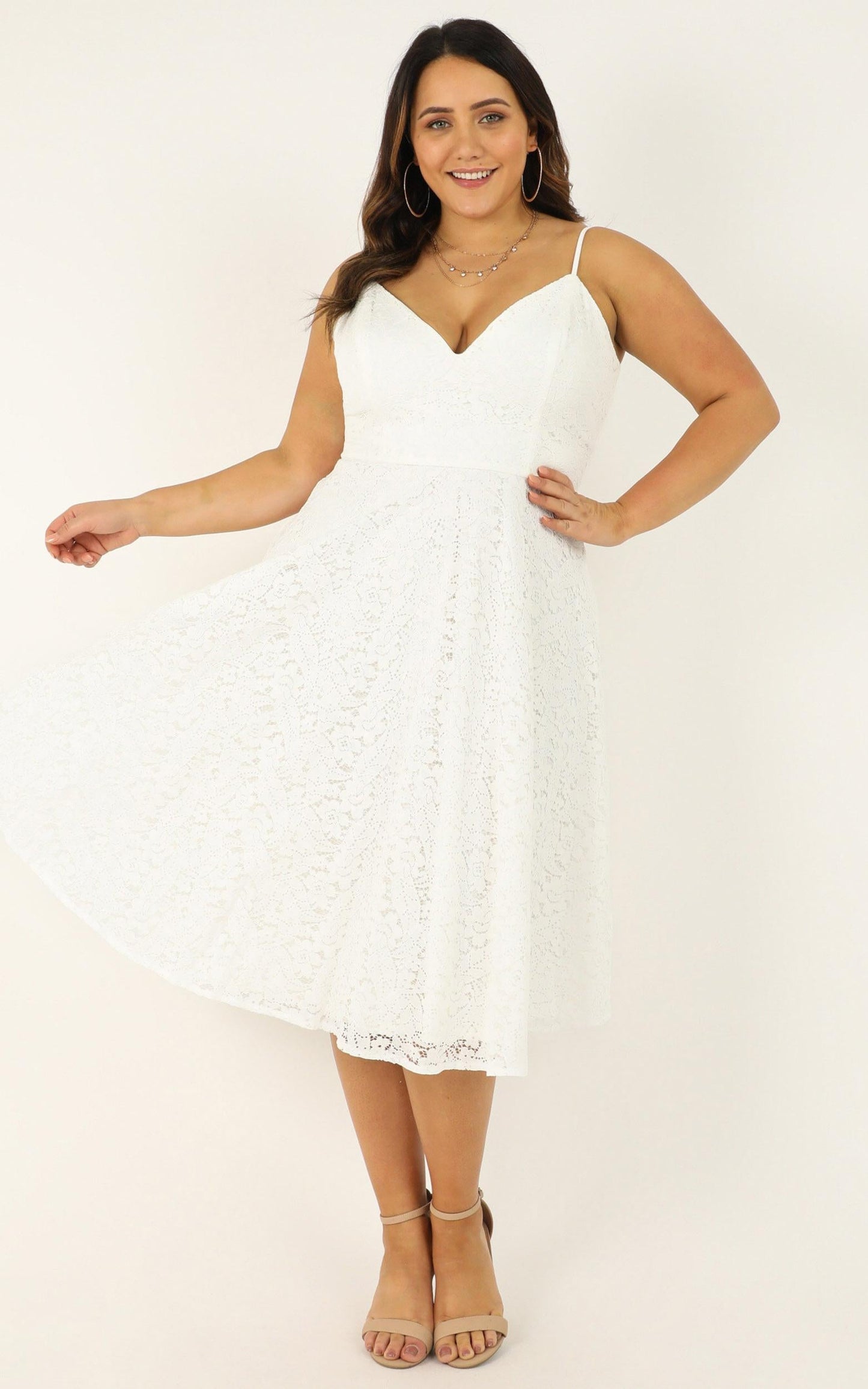 Far Beyond Dress in White Lace