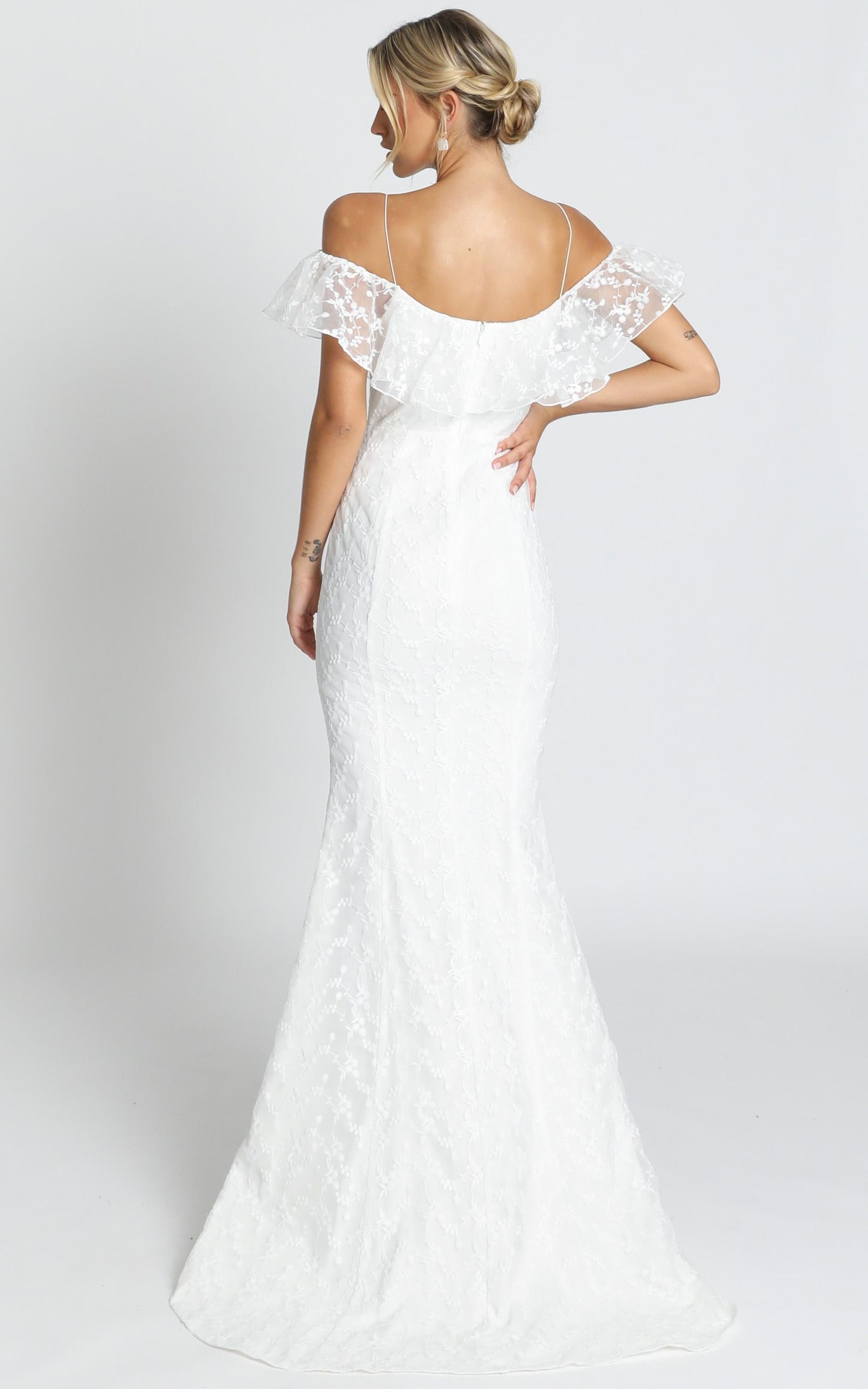 Forever Gown In White Lace