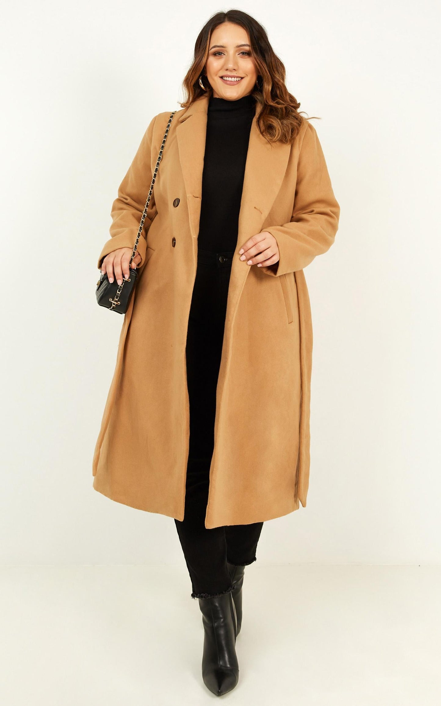Forever Laughing Coat In Camel