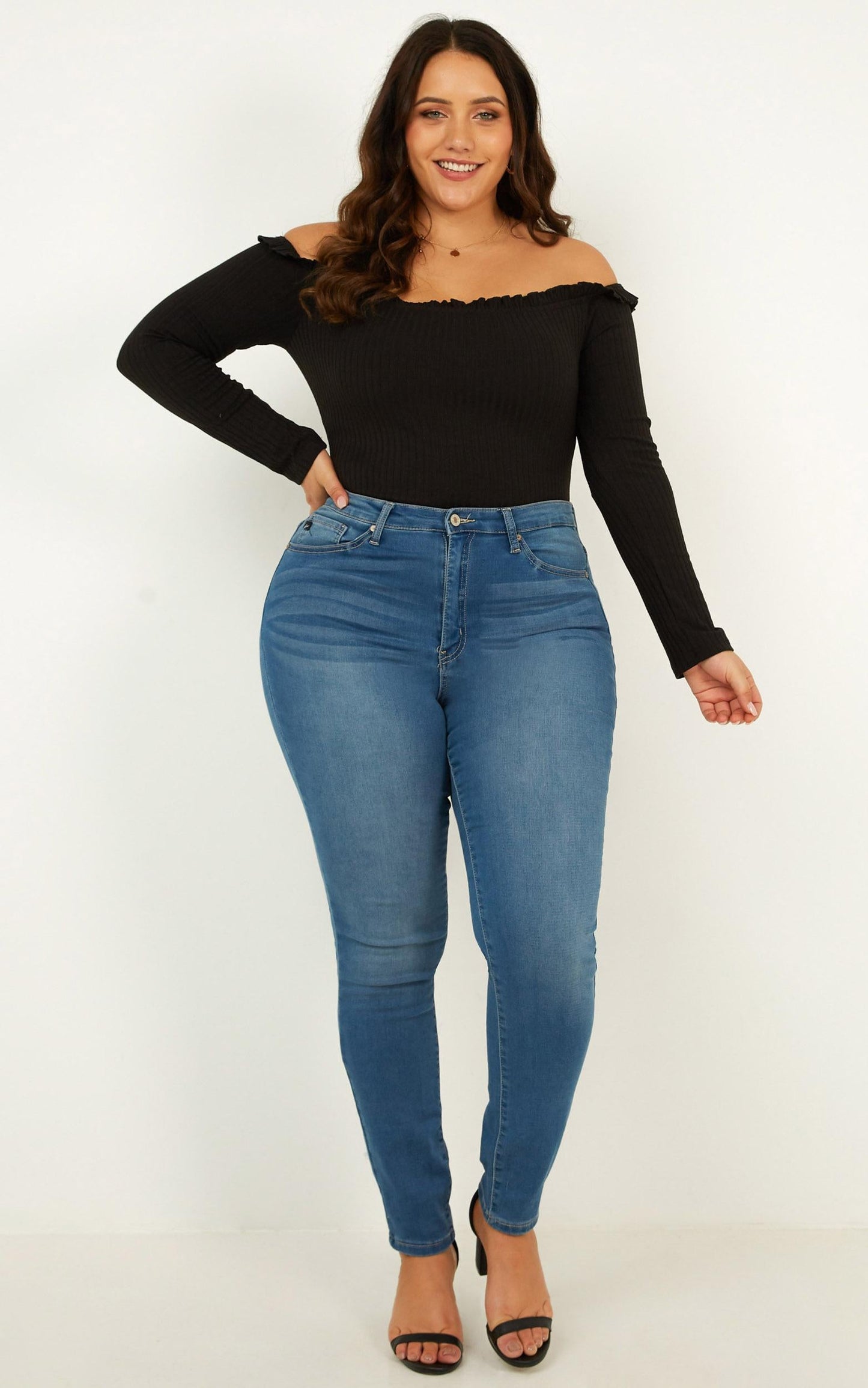 Fresh As A Daisy Bodysuit In Black