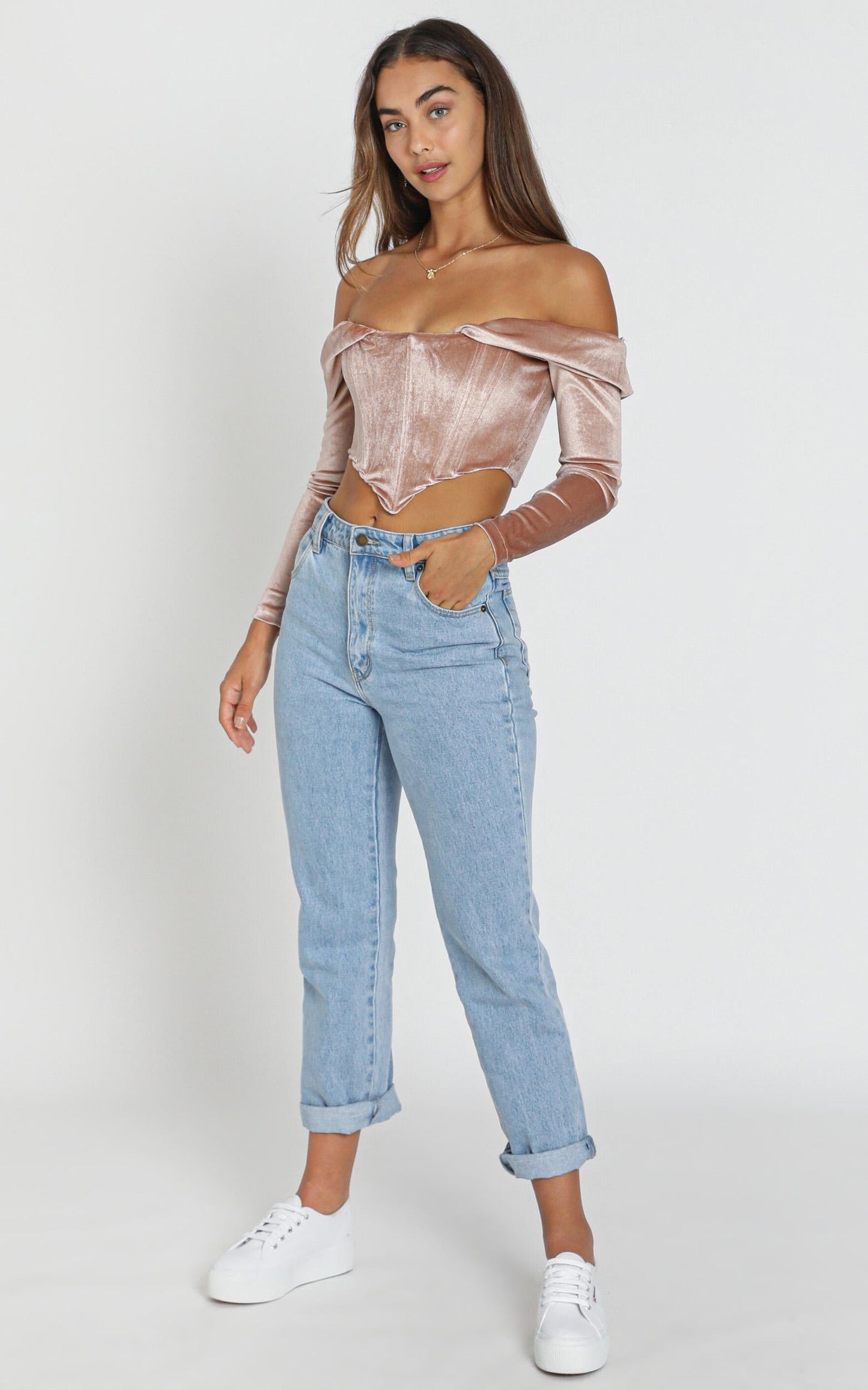 Generations Top in Blush Velvet