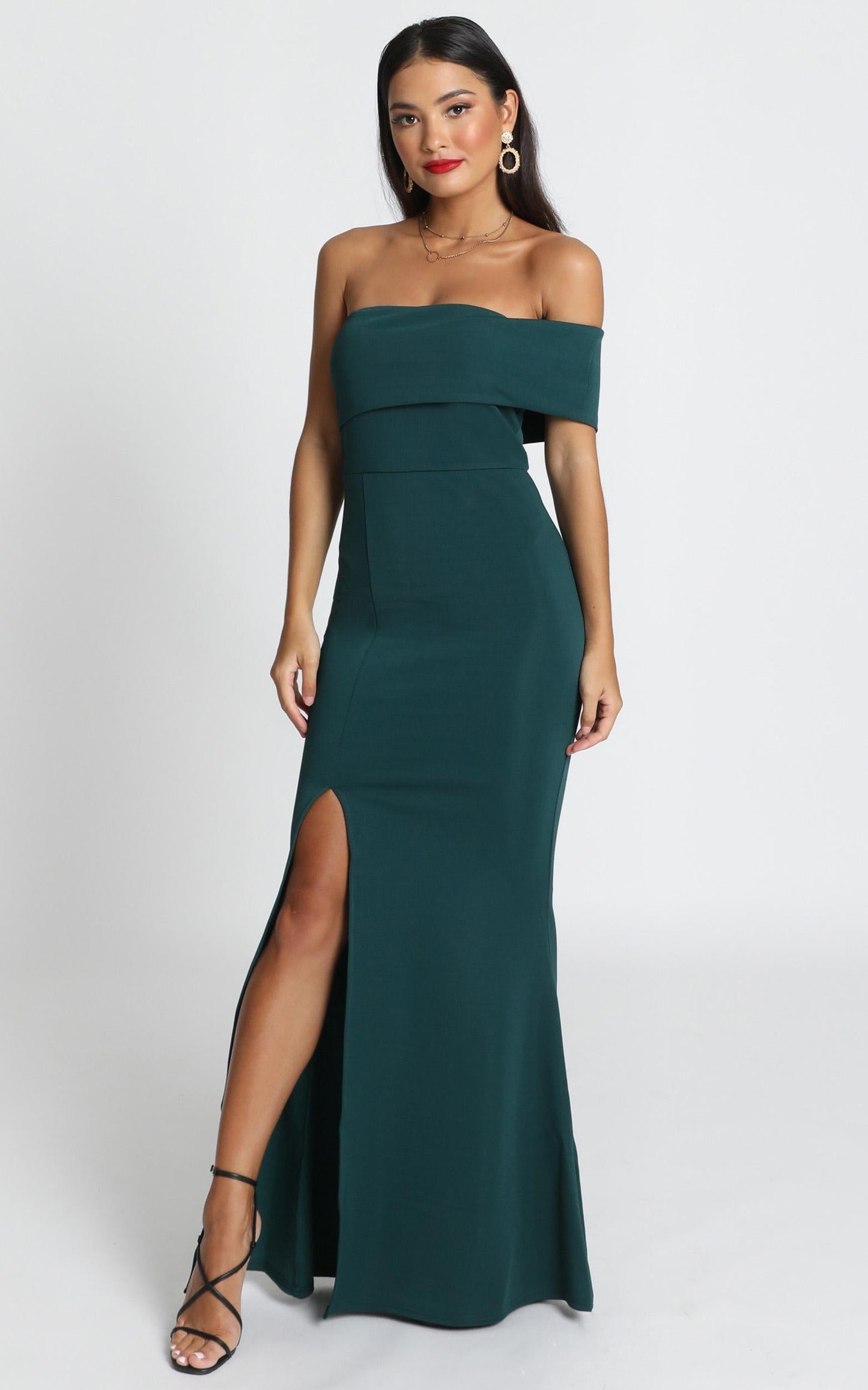Glamour Girl Maxi Dress in Emerald