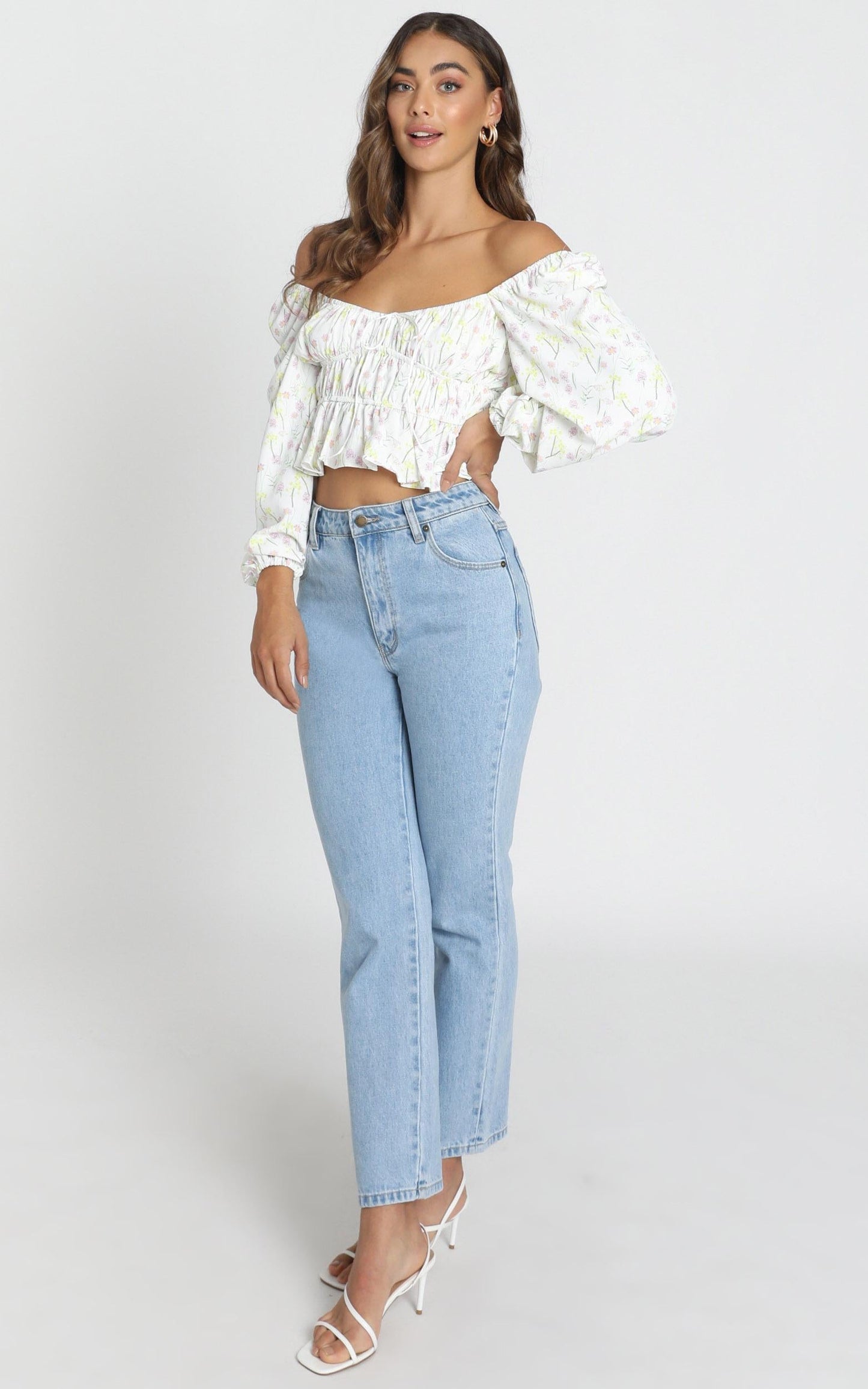Greatness Is Mine Top in White Floral