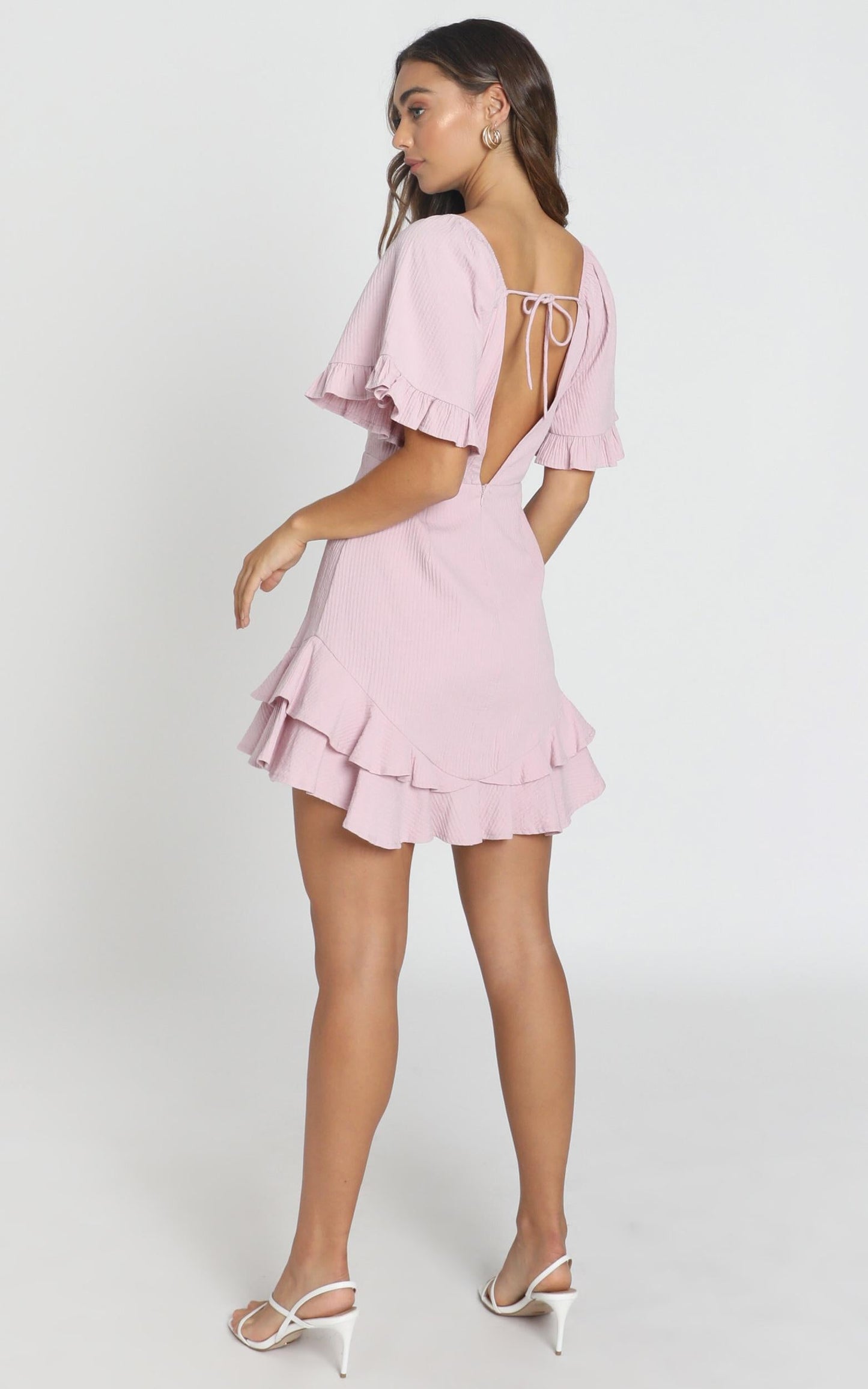 Hanna Mini Dress in Blush