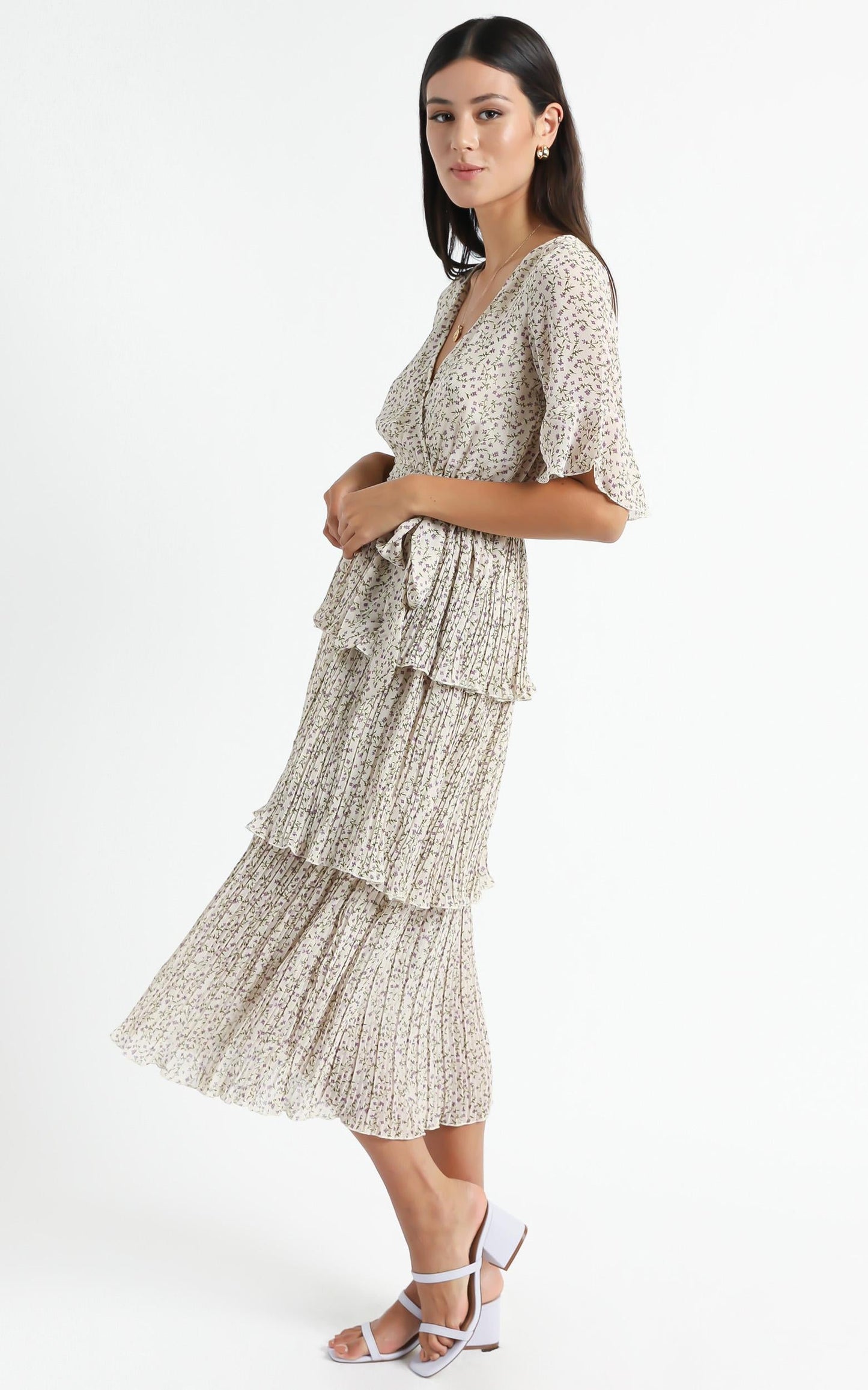 Jayden Dress in White Floral