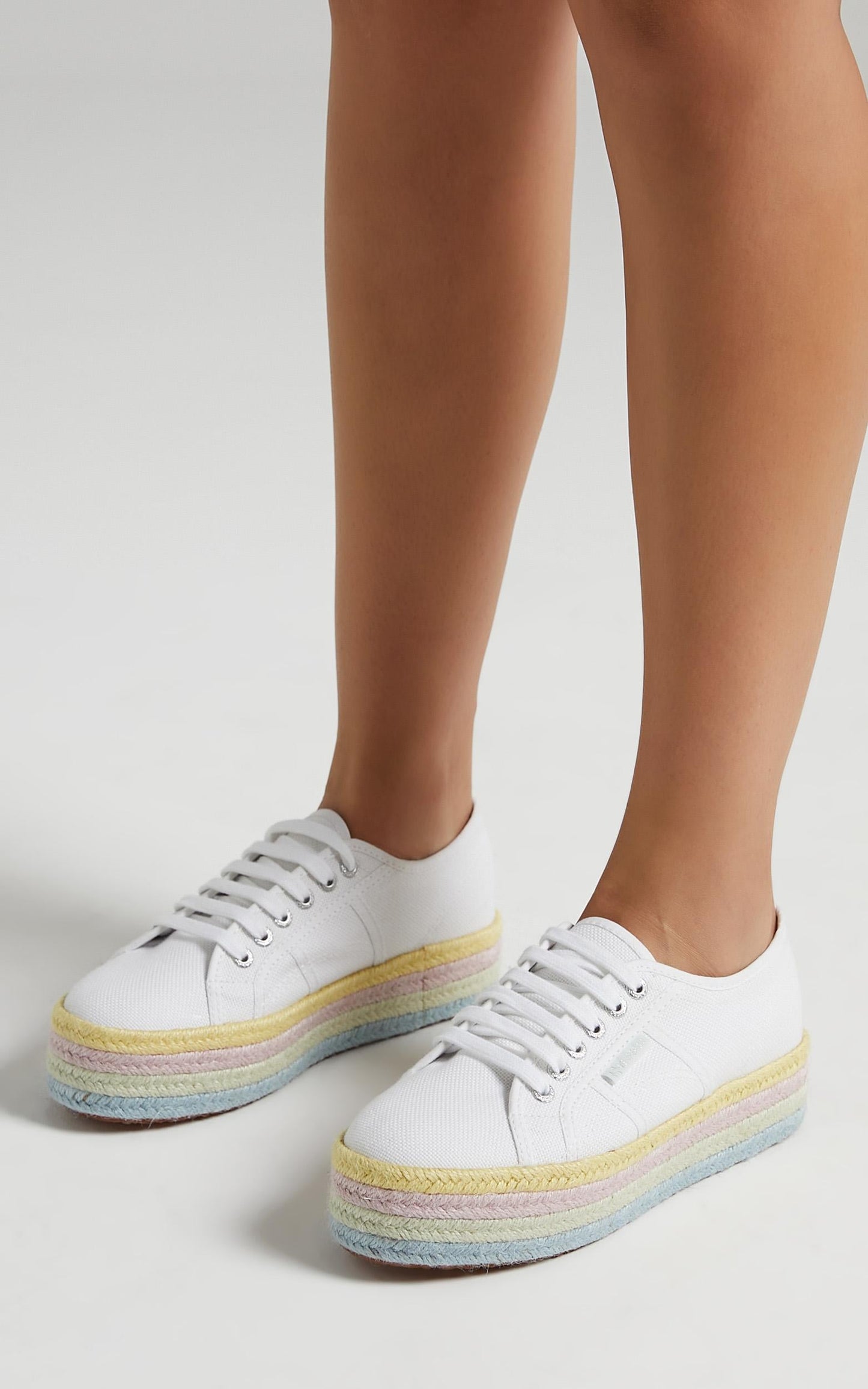 Superga - 2790 COT Color Rope in white - lemonade pale lilac