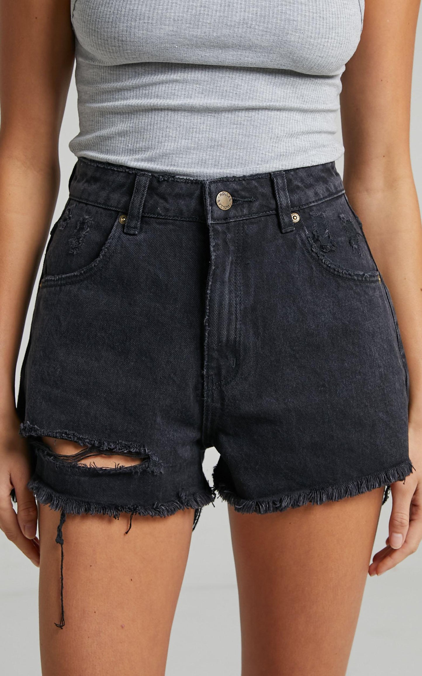 Rolla's - Dusters Denim Shorts in Layla Black