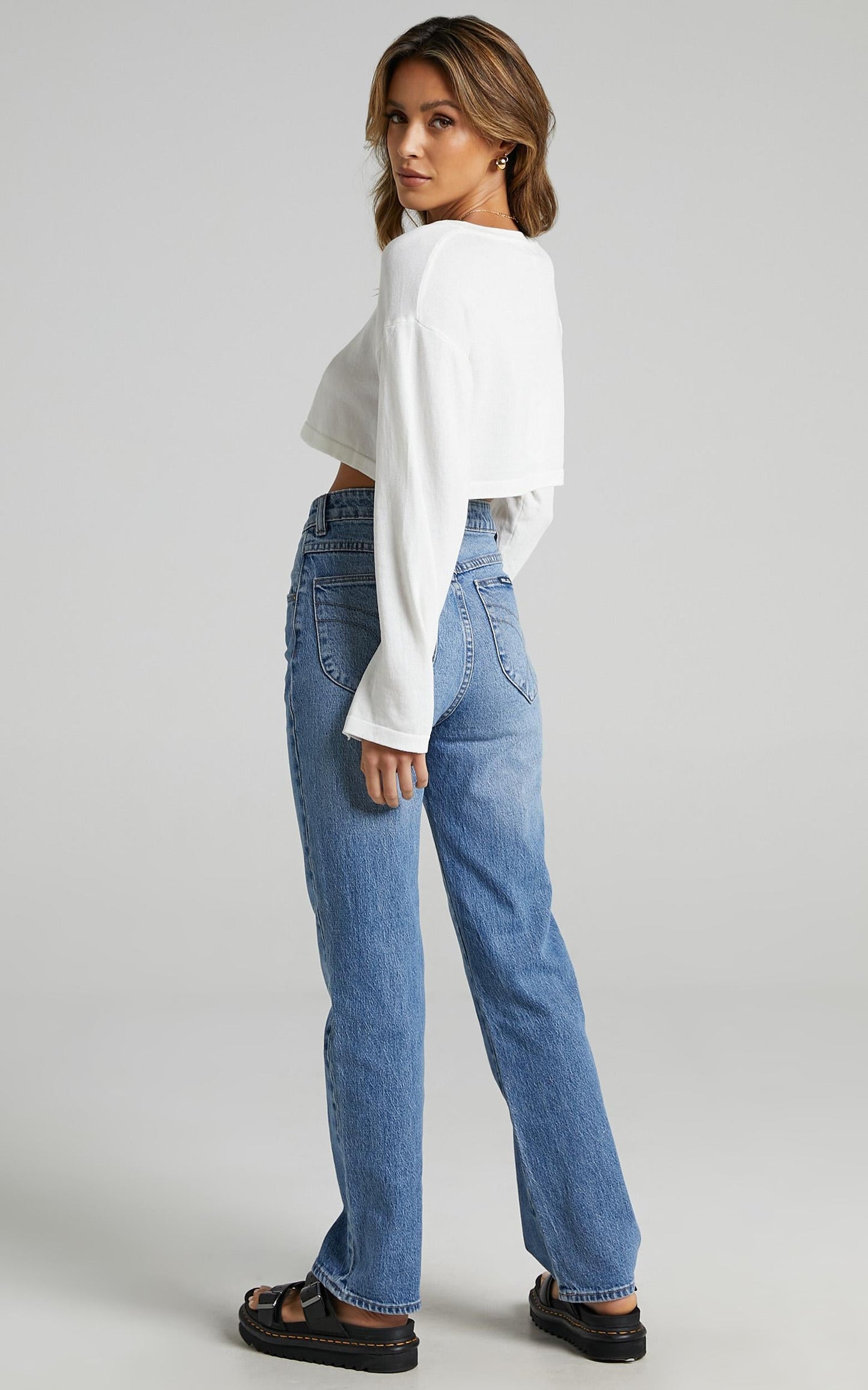 Rolla's - Original Straight Jean in Brad Blue