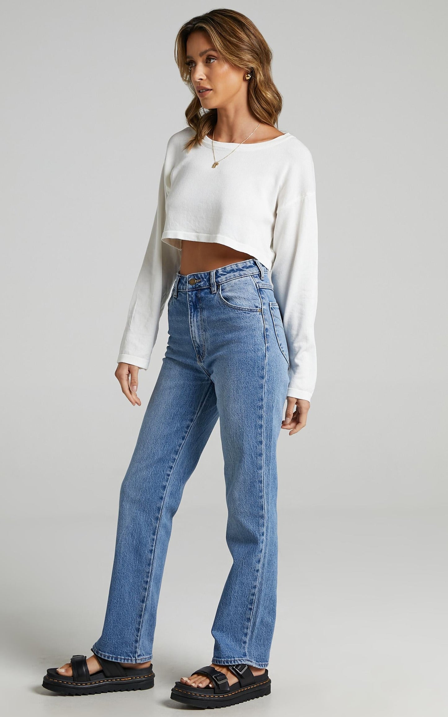 Rolla's - Original Straight Jean in Brad Blue