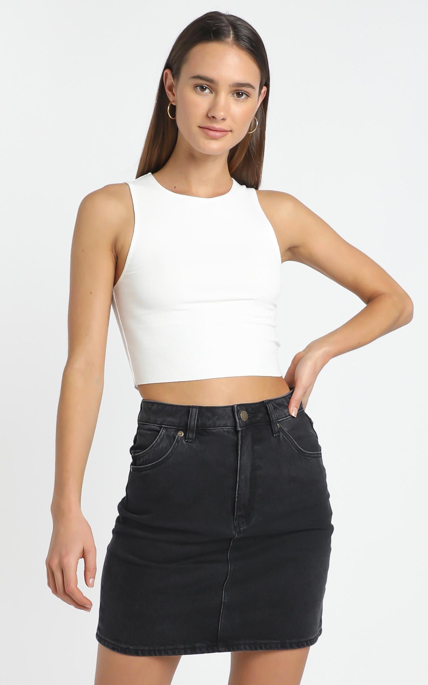 Rollas - High Mini Skirt in Comfort Shadow