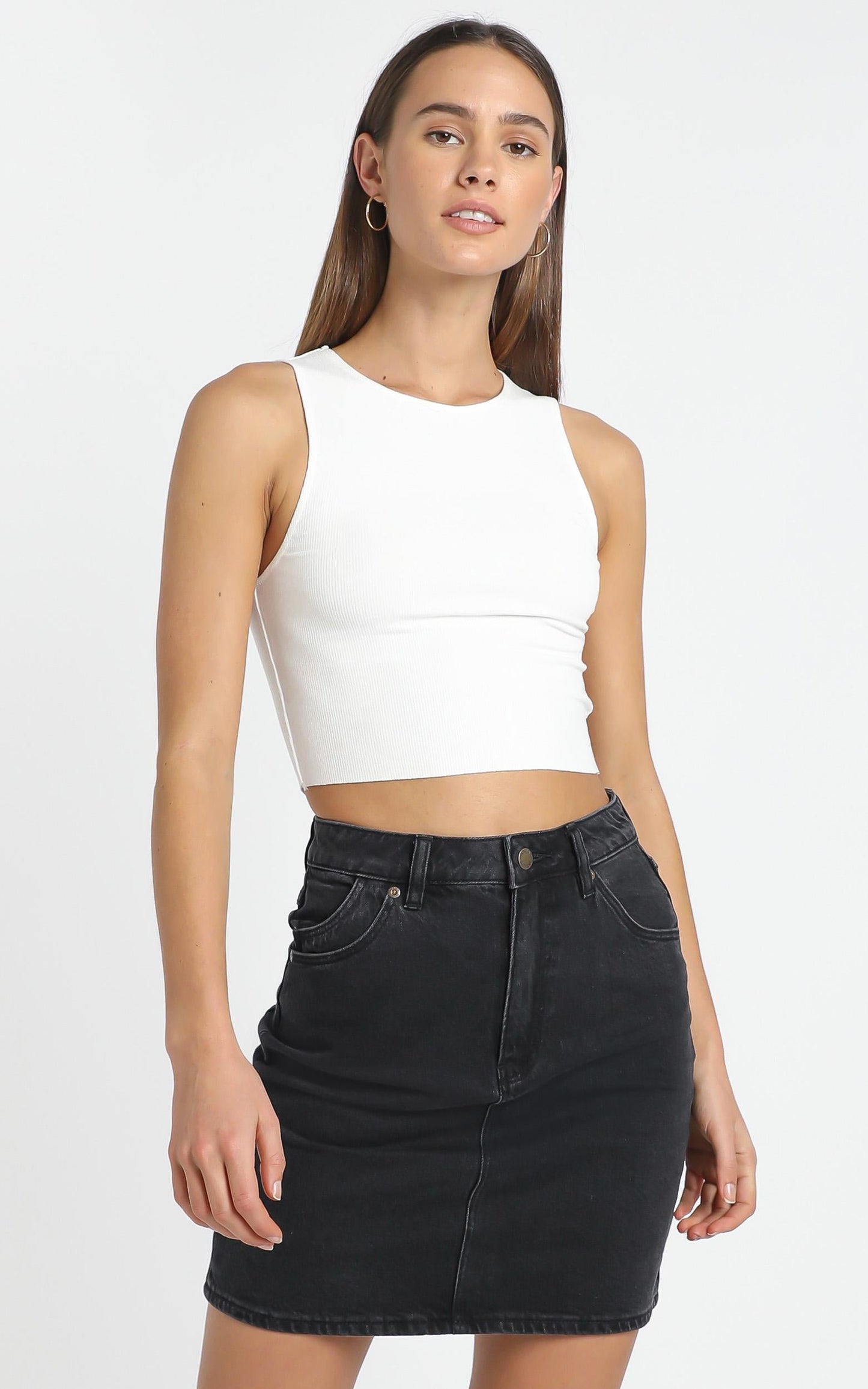 Rollas - High Mini Skirt in Comfort Shadow