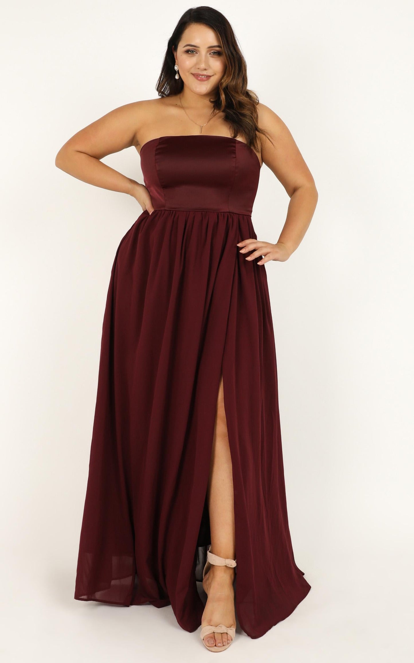 Love Bound Maxi Dress In Wine