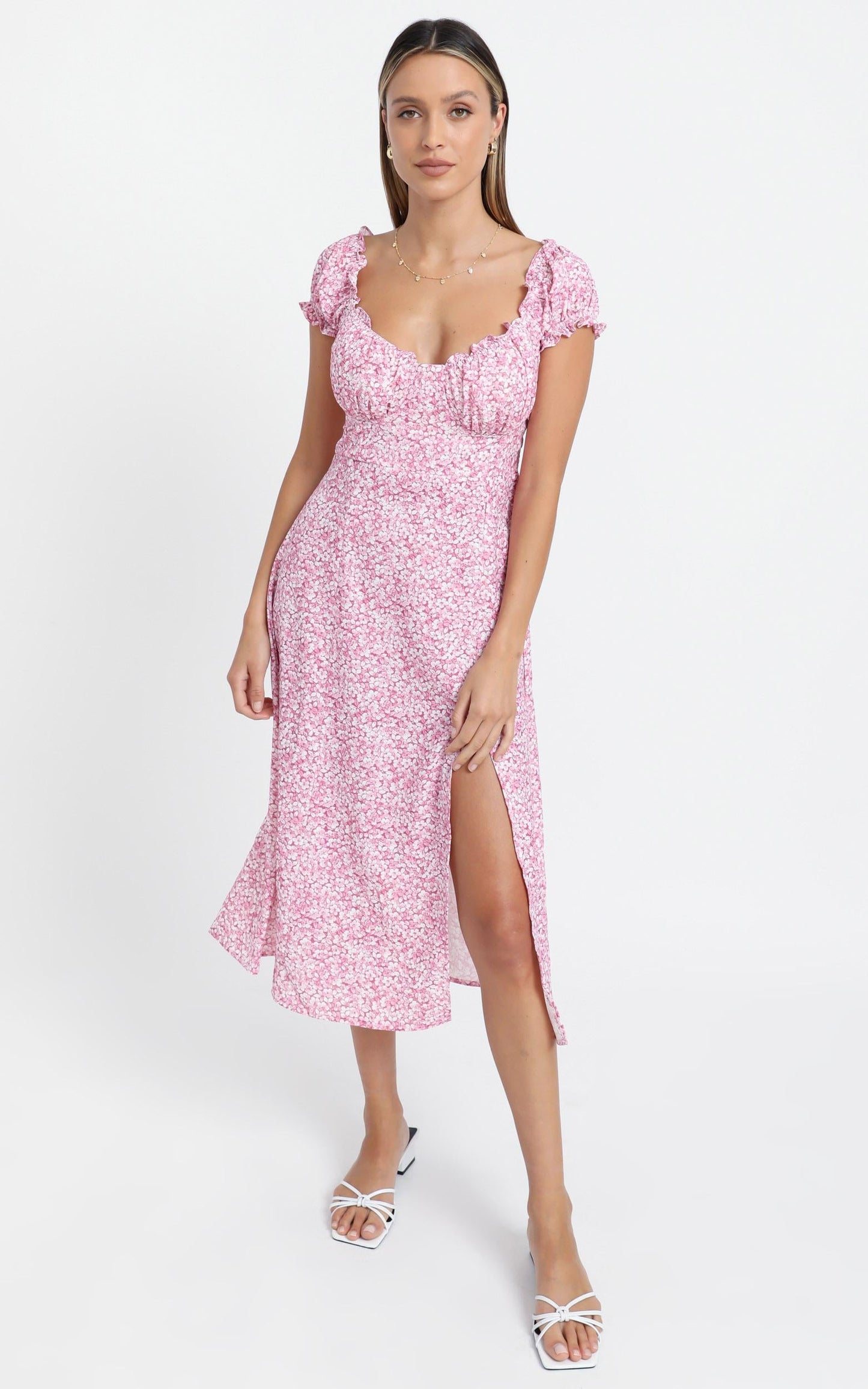 Margo Dress in Pink Floral