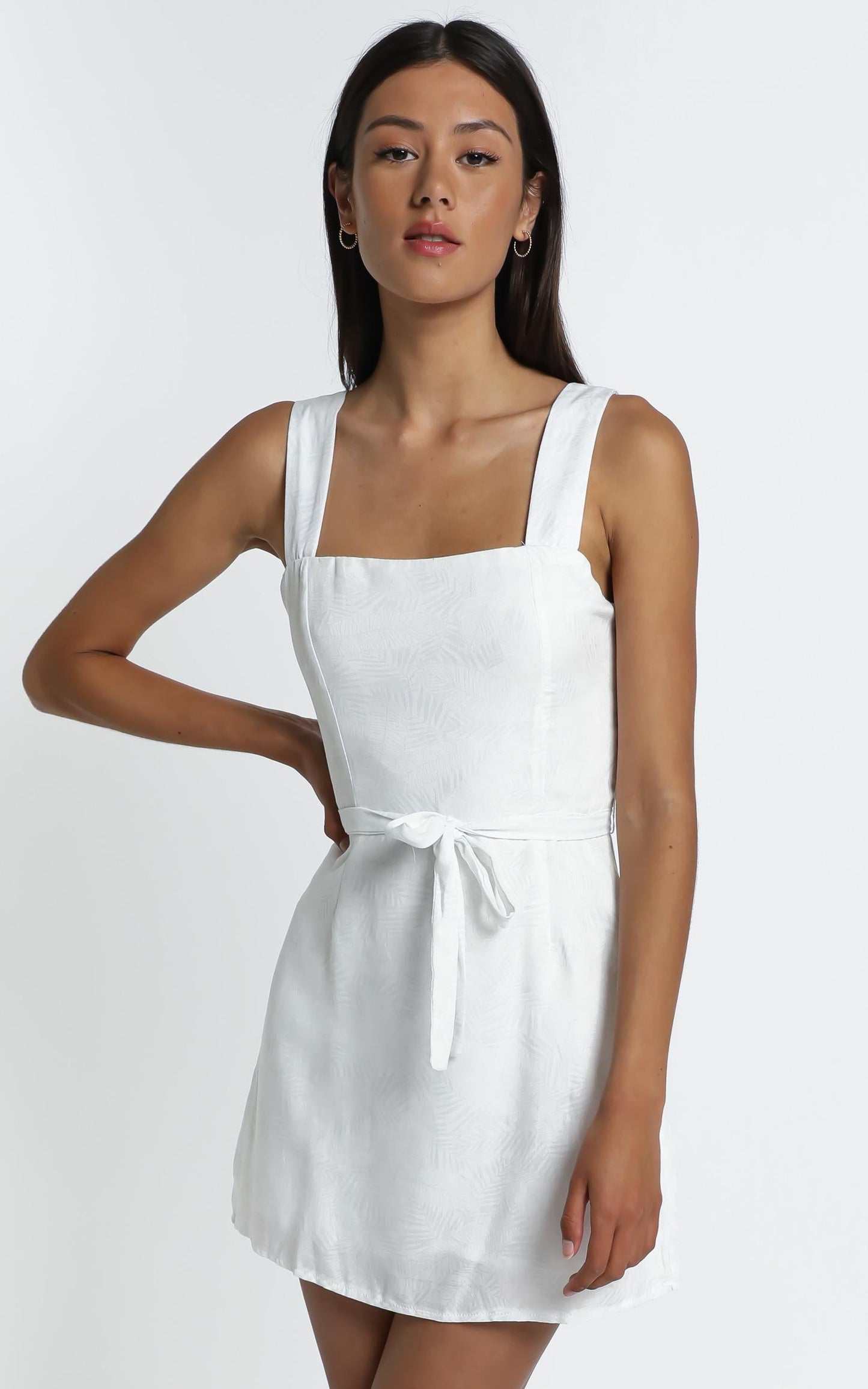 Ronan Dress in White Palm