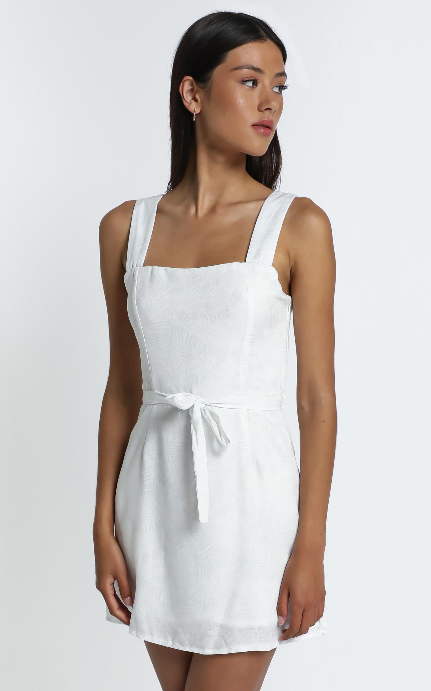 Ronan Dress in White Palm