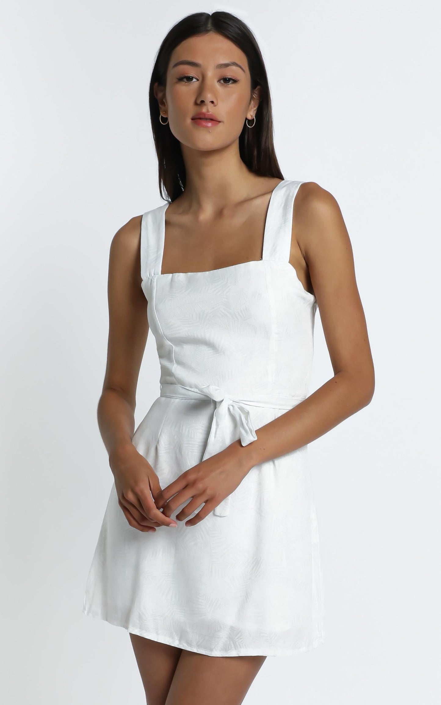 Ronan Dress in White Palm