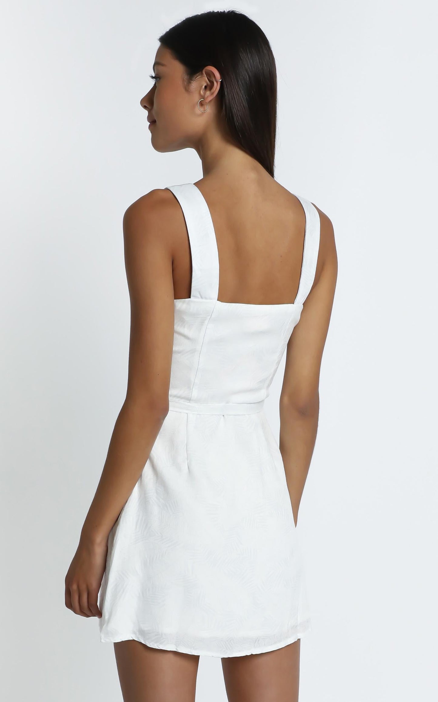 Ronan Dress in White Palm