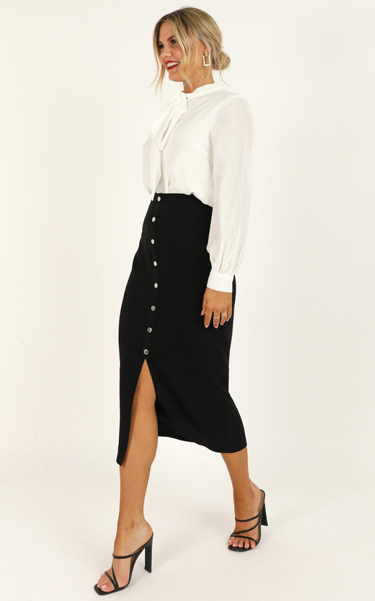 Number Cruncher Skirt In Black