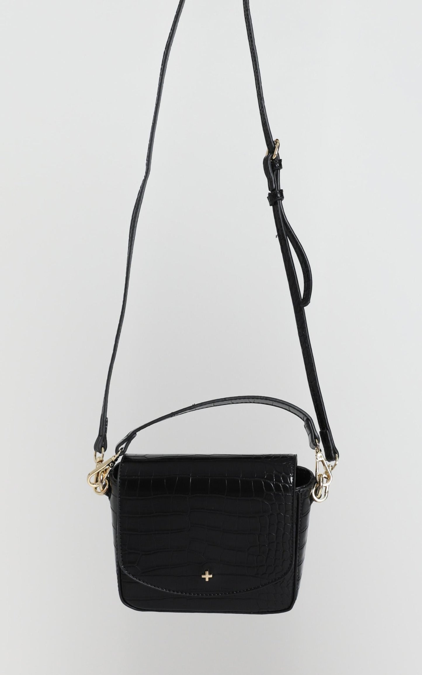Peta and Jain - Camryn Crossbody Bag In Black Croc