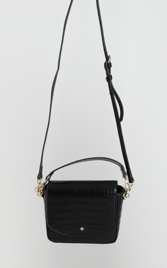 Peta and Jain - Camryn Crossbody Bag In Black Croc
