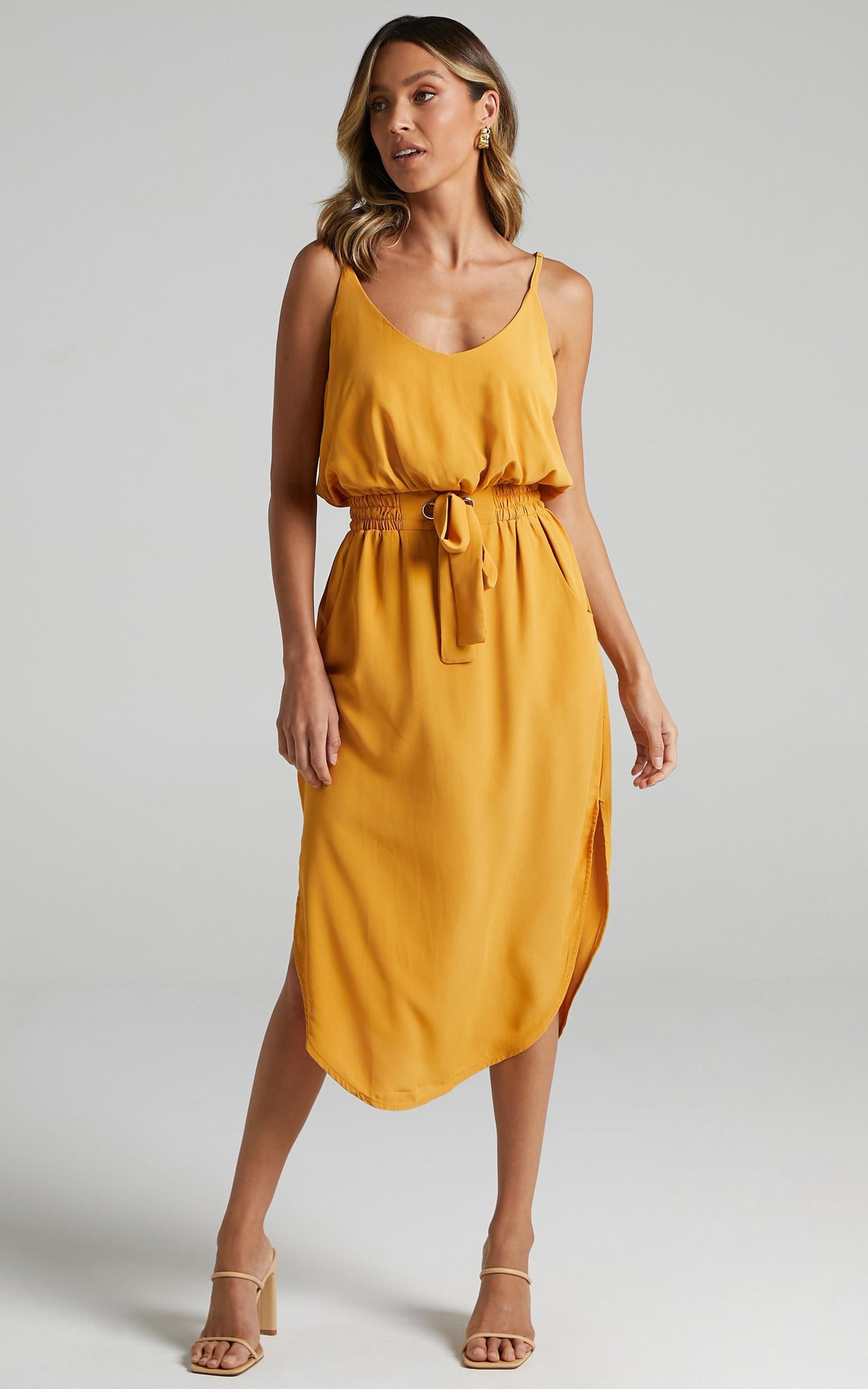 Get Things Done Dress in Mustard