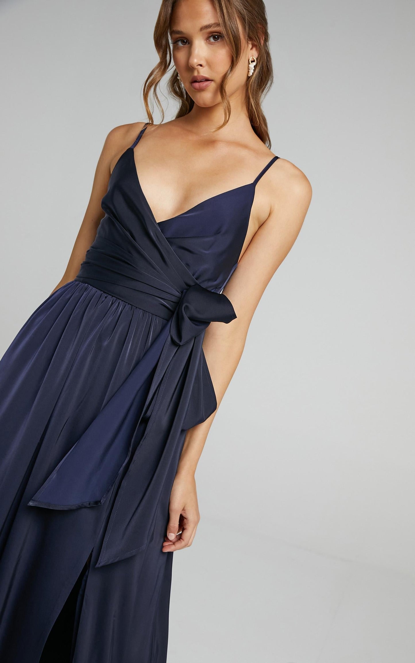Revolve Around Me Dress in Navy