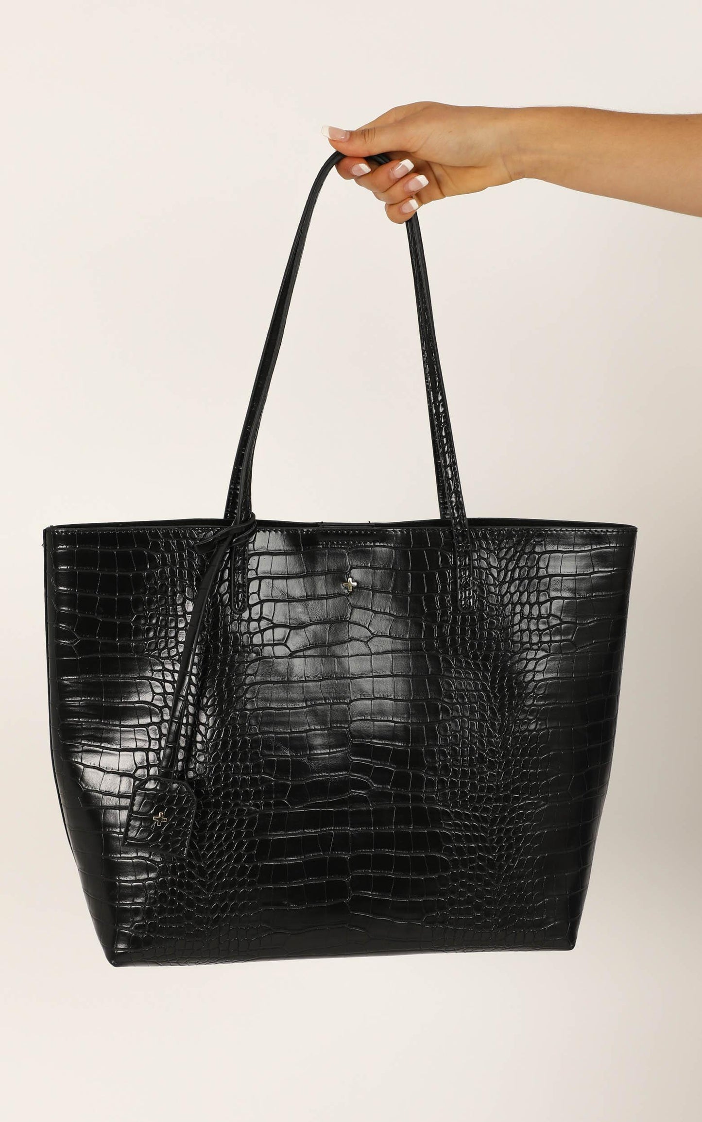 Peta and Jain - Saint Tote Bag in Black Croc