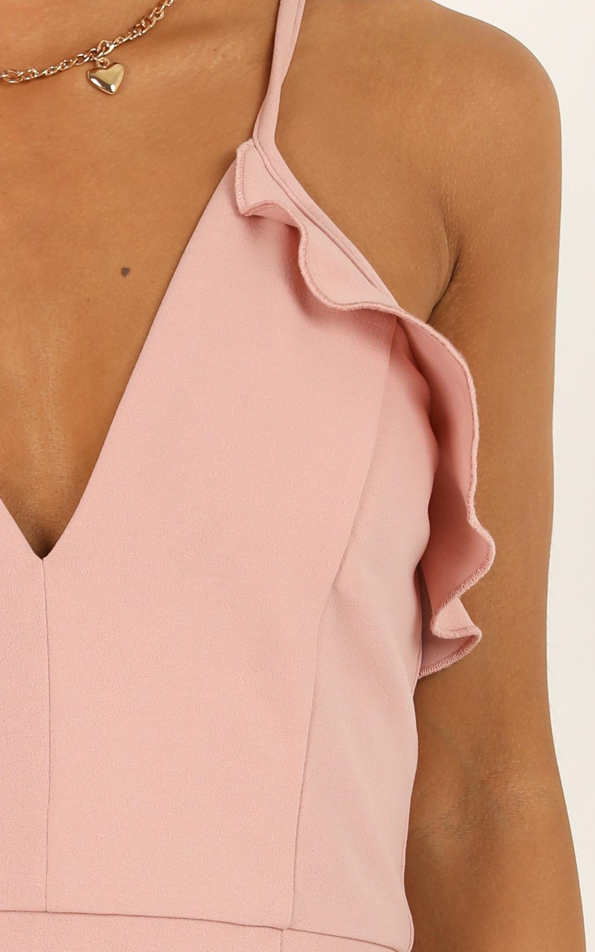 Rose And Petal Dress In Blush