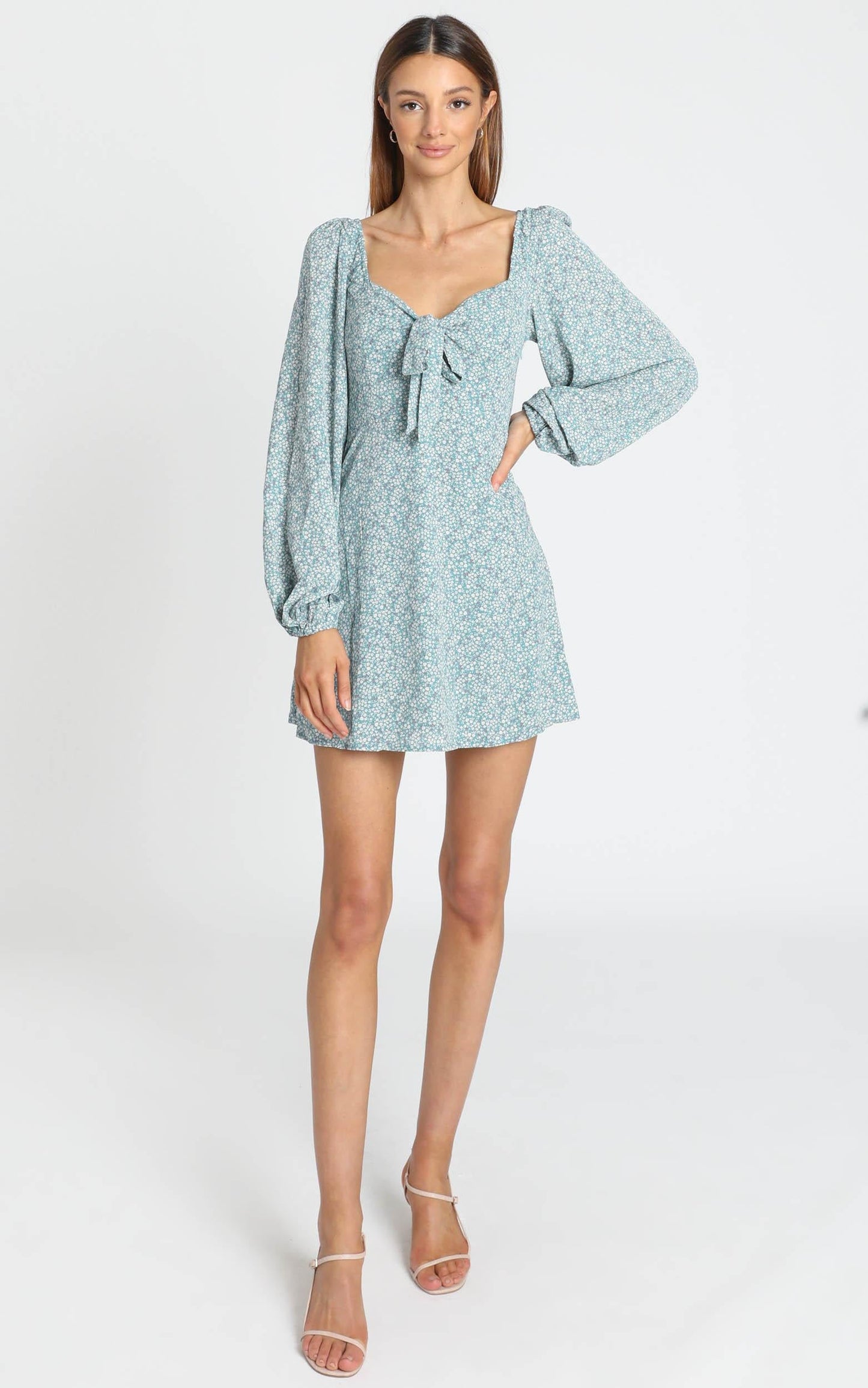 Shannan Dress in Blue Floral