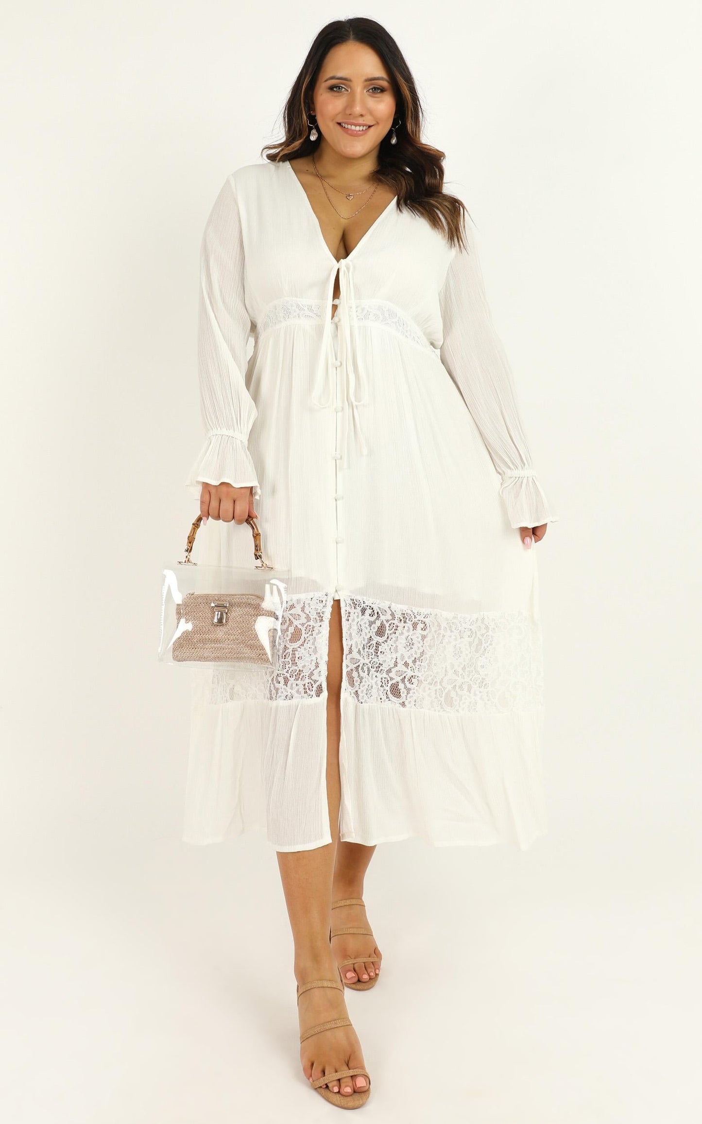 Smooth Sailer Dress In White