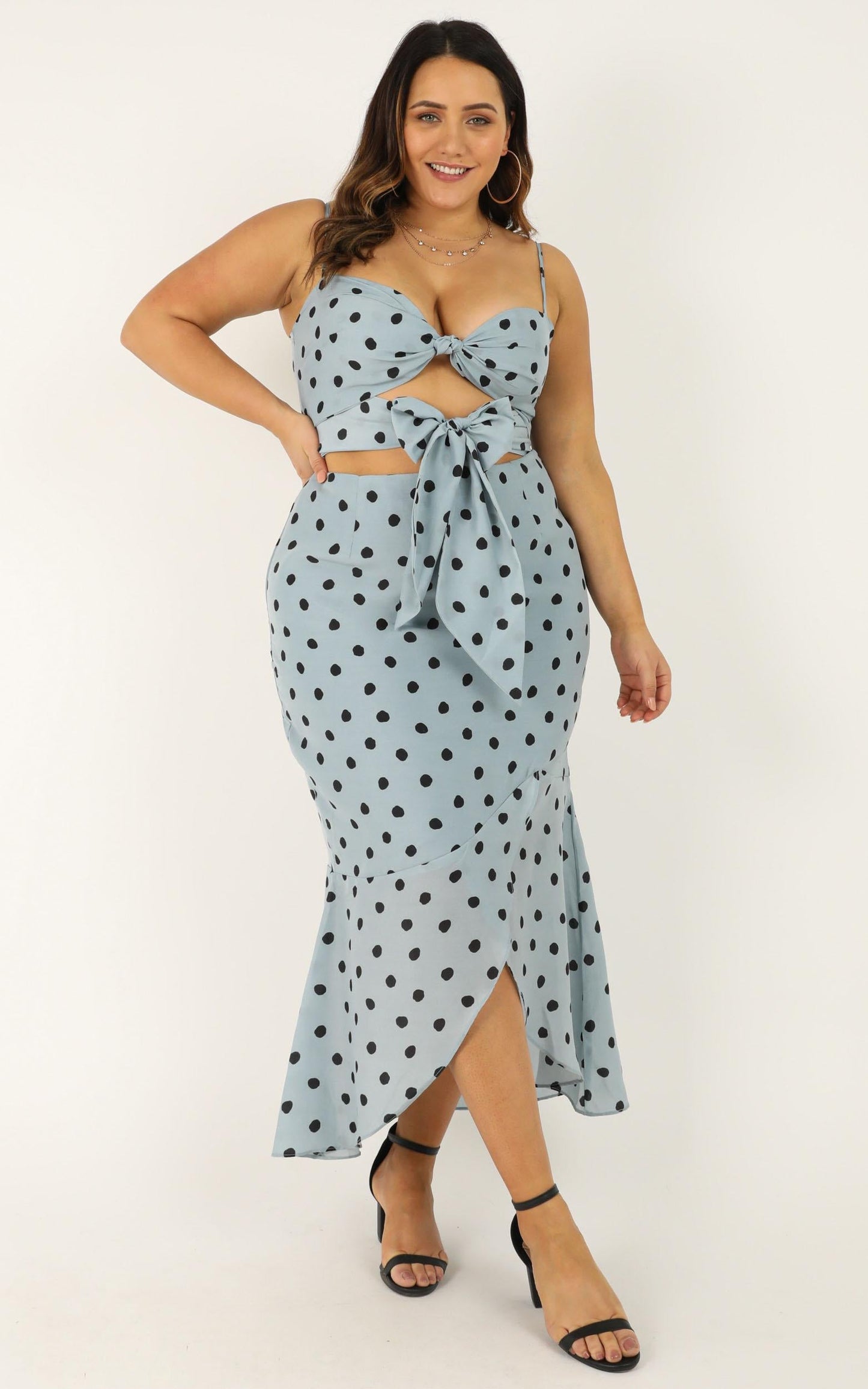 So You Think You're  Lovely Dress In Blue Spot