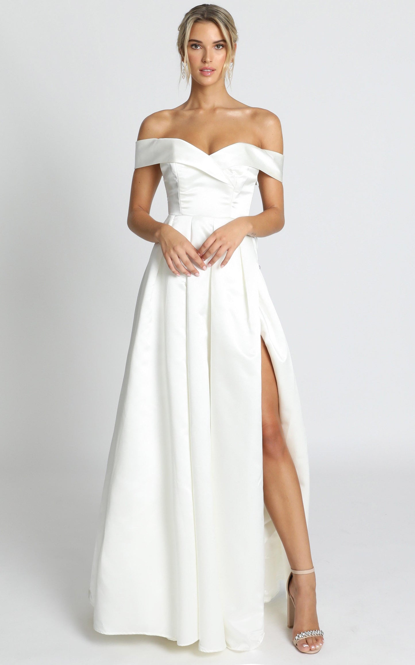 Sweet Innocence Gown In Ivory Satin