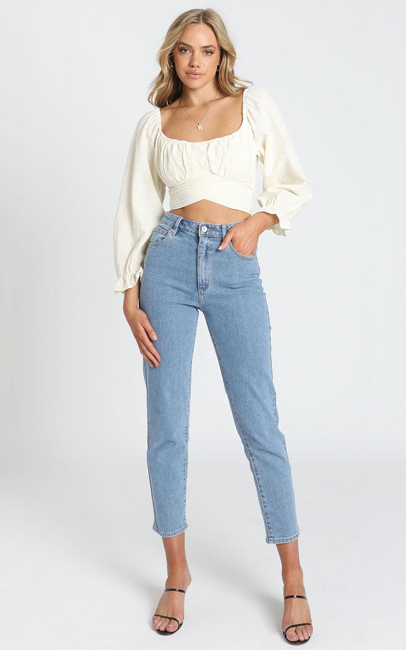 Aleksis Longsleeve Top in Cream