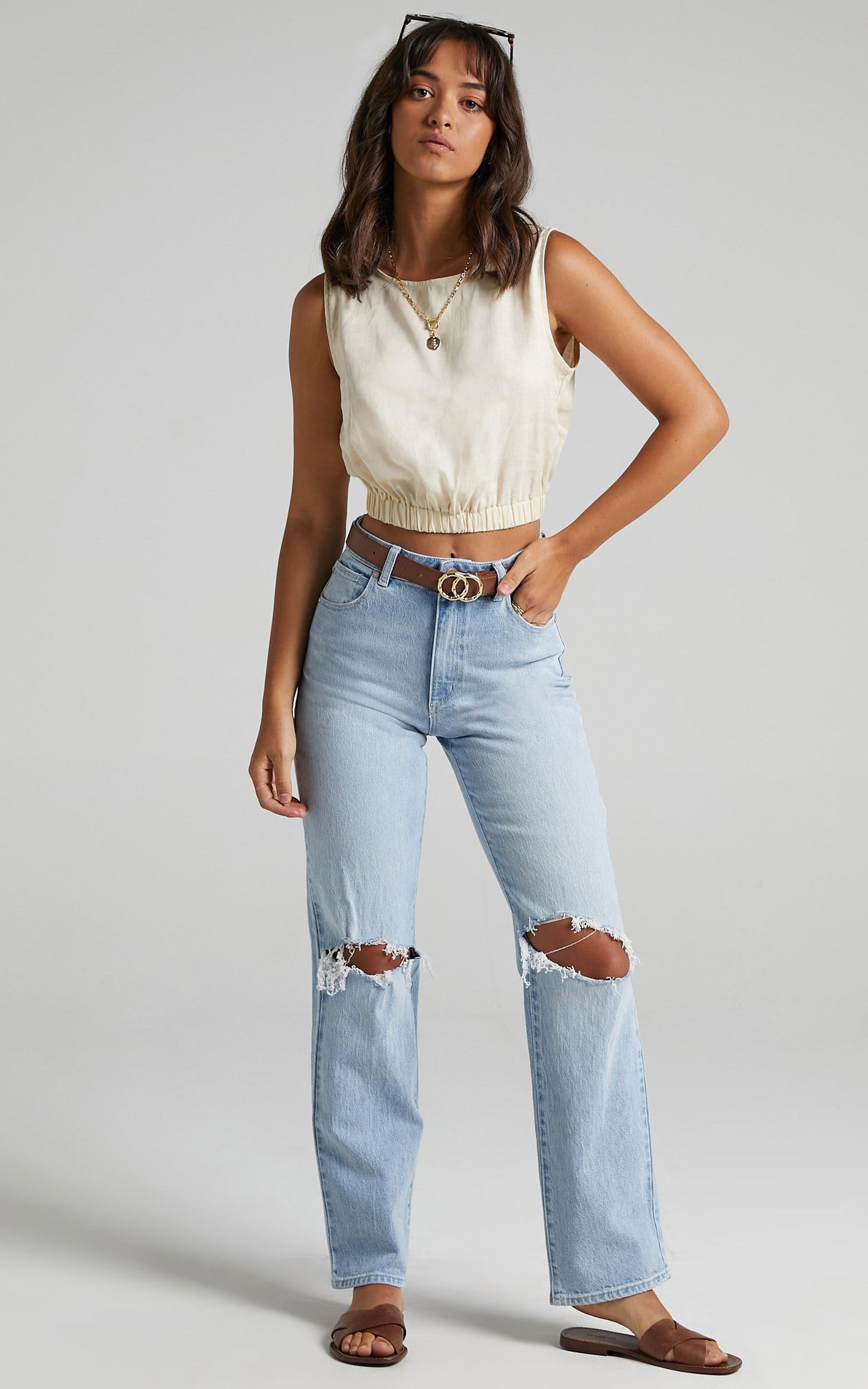 Telisa Top in Beige