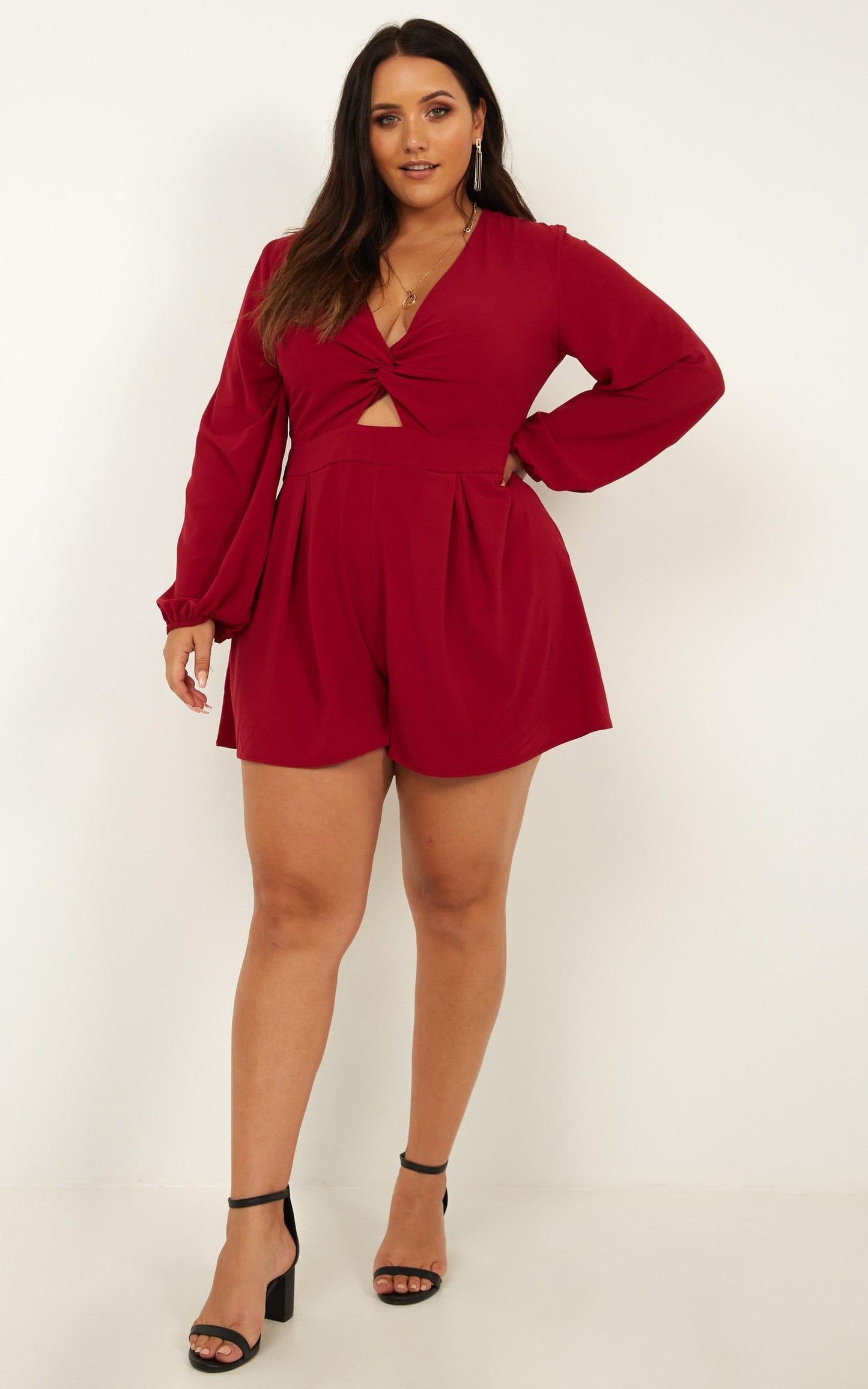Tiny Dancer Playsuit In Wine