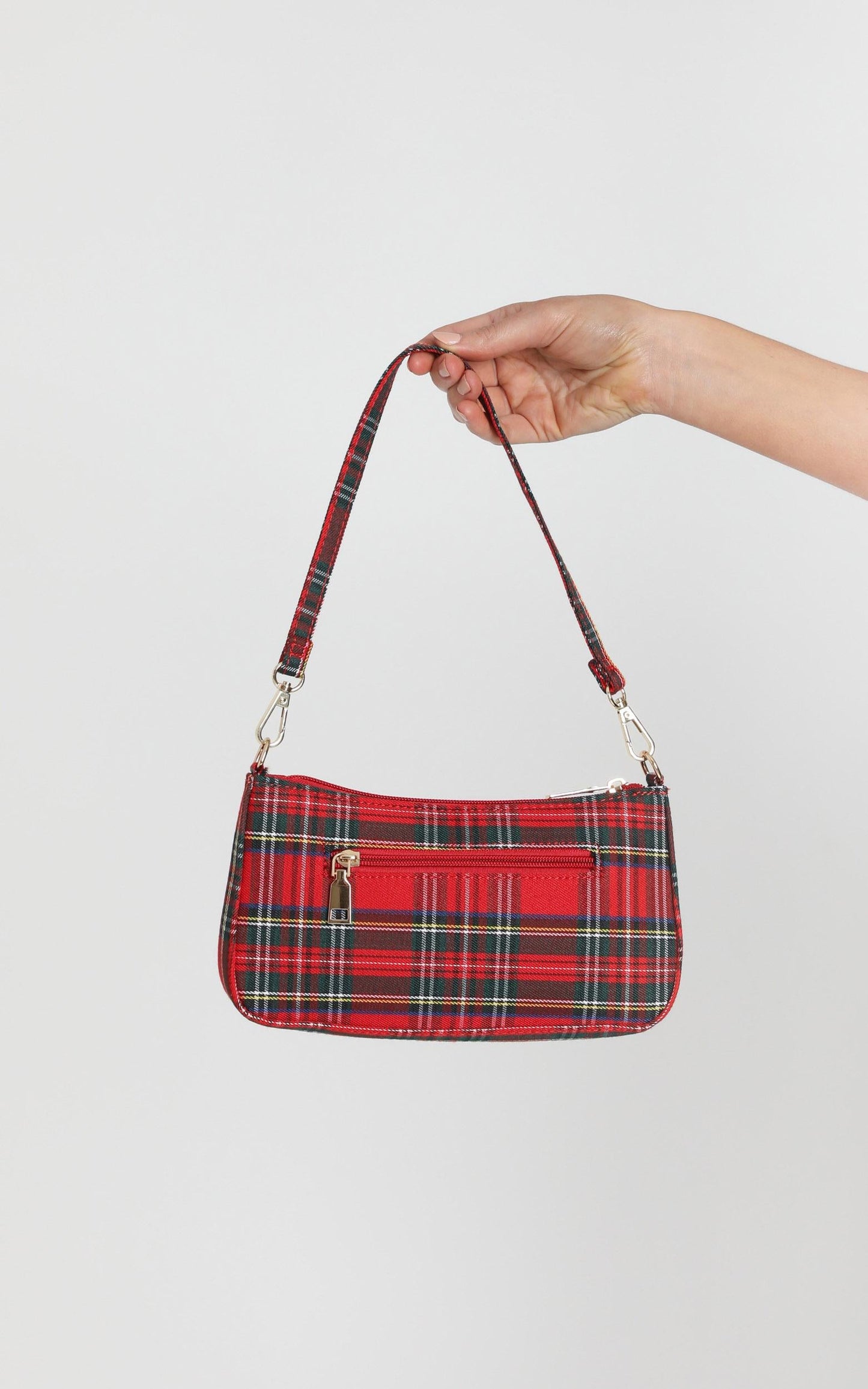 Trendsetter Check Shoulder Bag in Red and Green