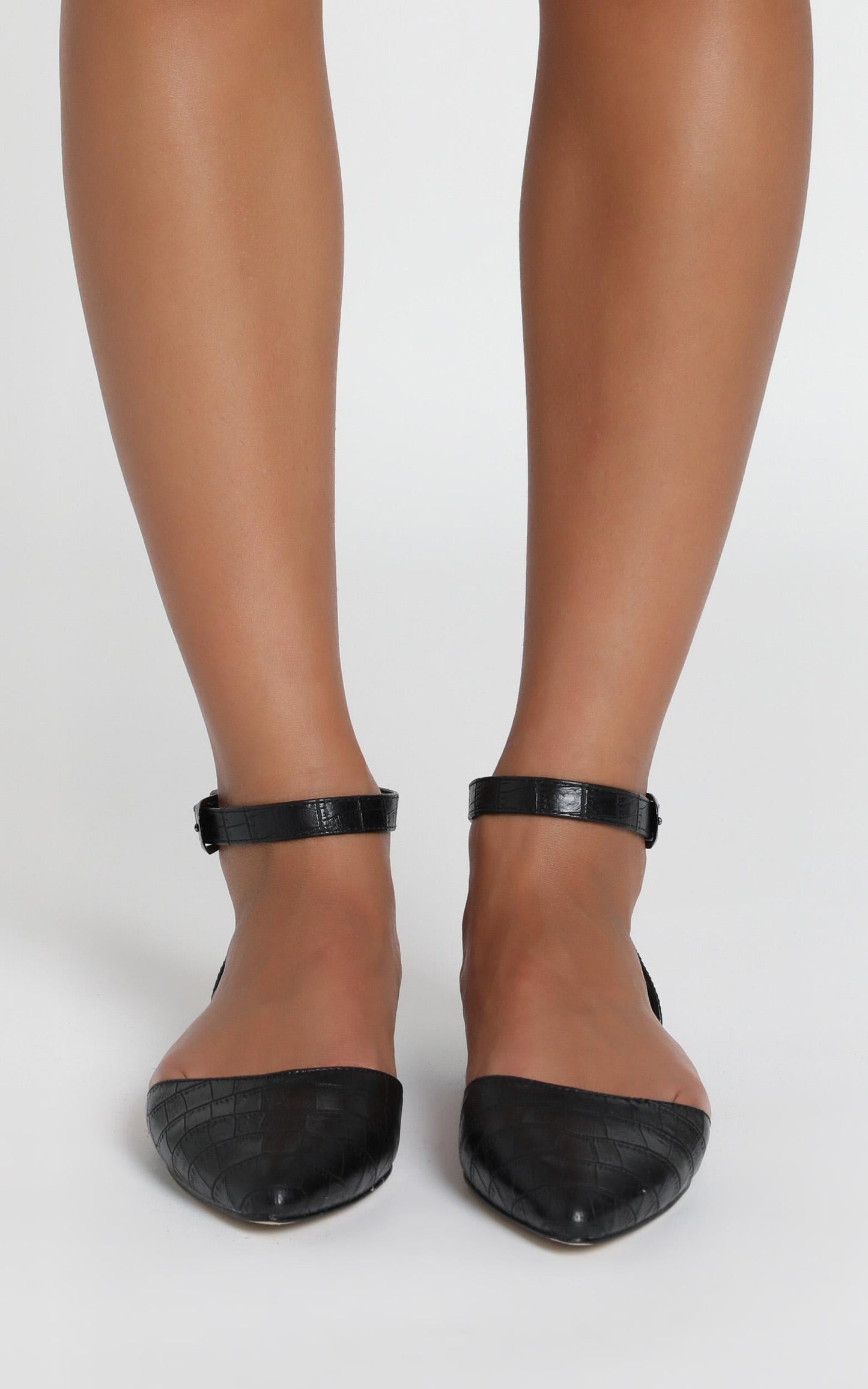 Verali - Rukas Flats In Black Croc
