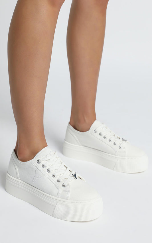Windsor Smith - Ruby Sneakers in White Canvas