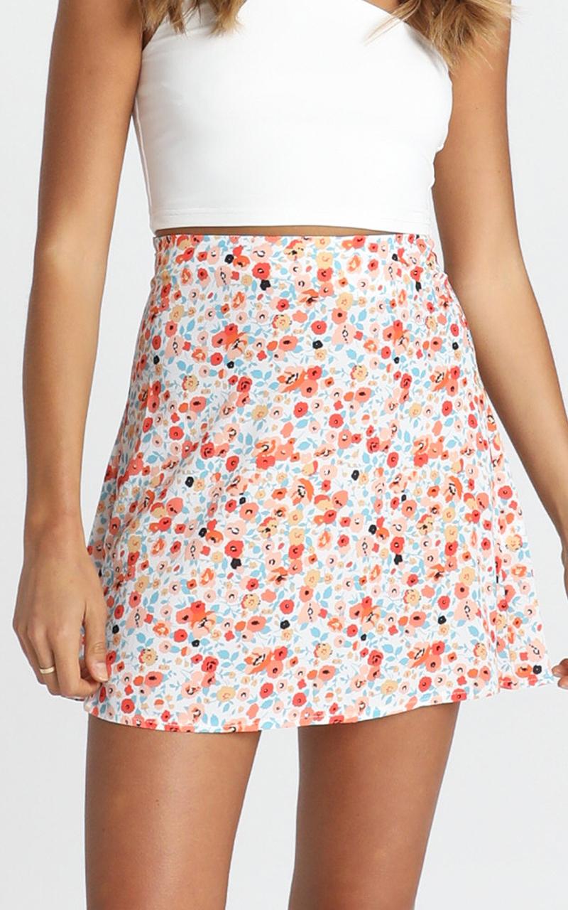 Running Away Skirt in Multi Floral