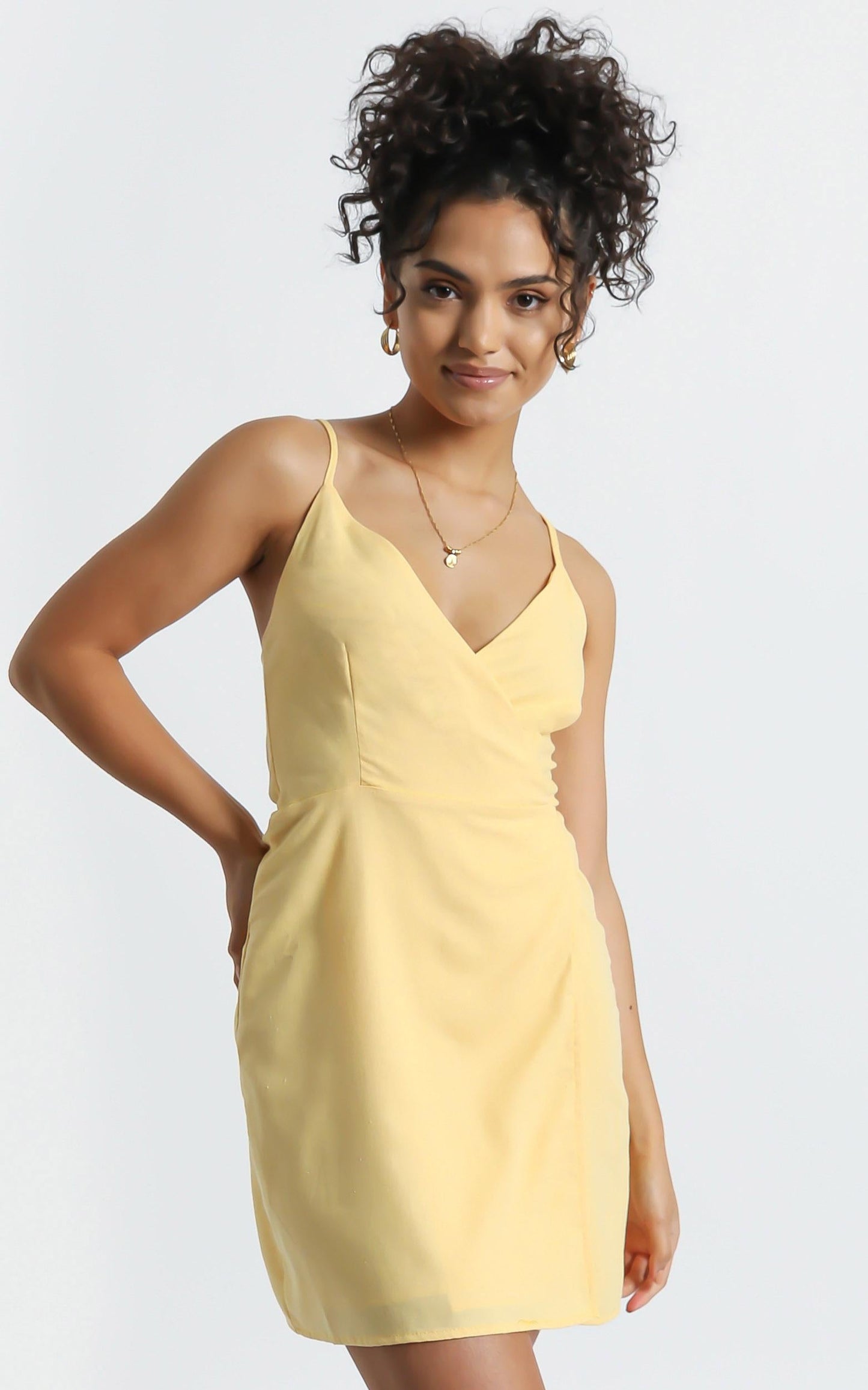 Whisper it Dress in Lemon Linen Look