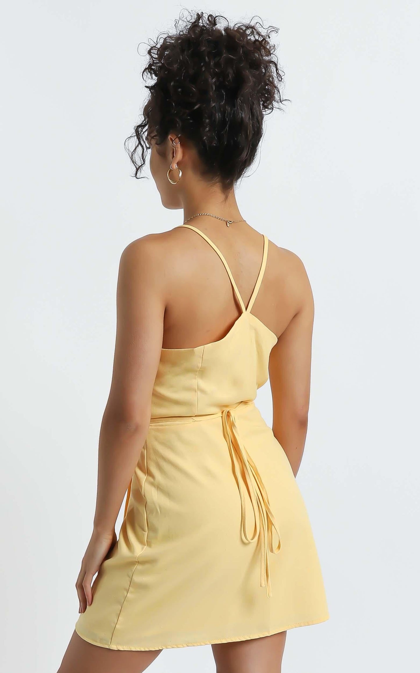 Whisper it Dress in Lemon Linen Look
