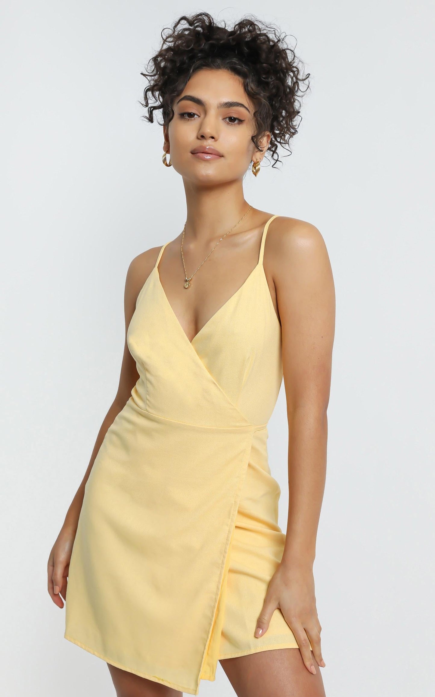 Whisper it Dress in Lemon Linen Look