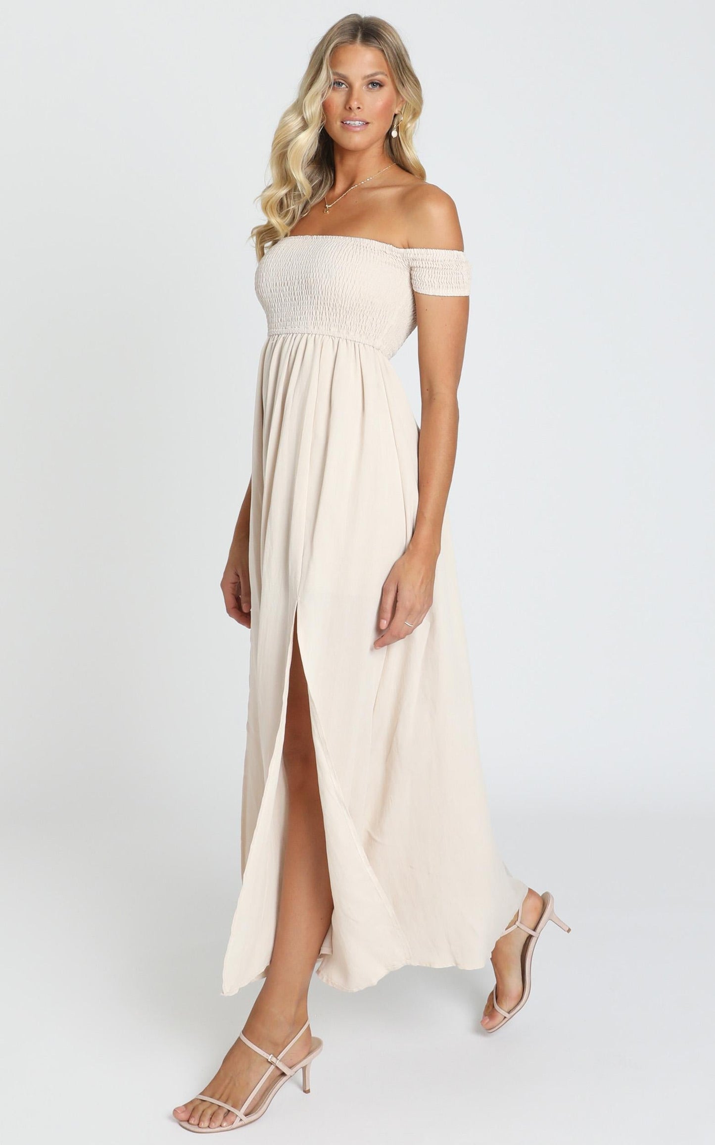 Game Changing Maxi Dress In Natural Linen Look