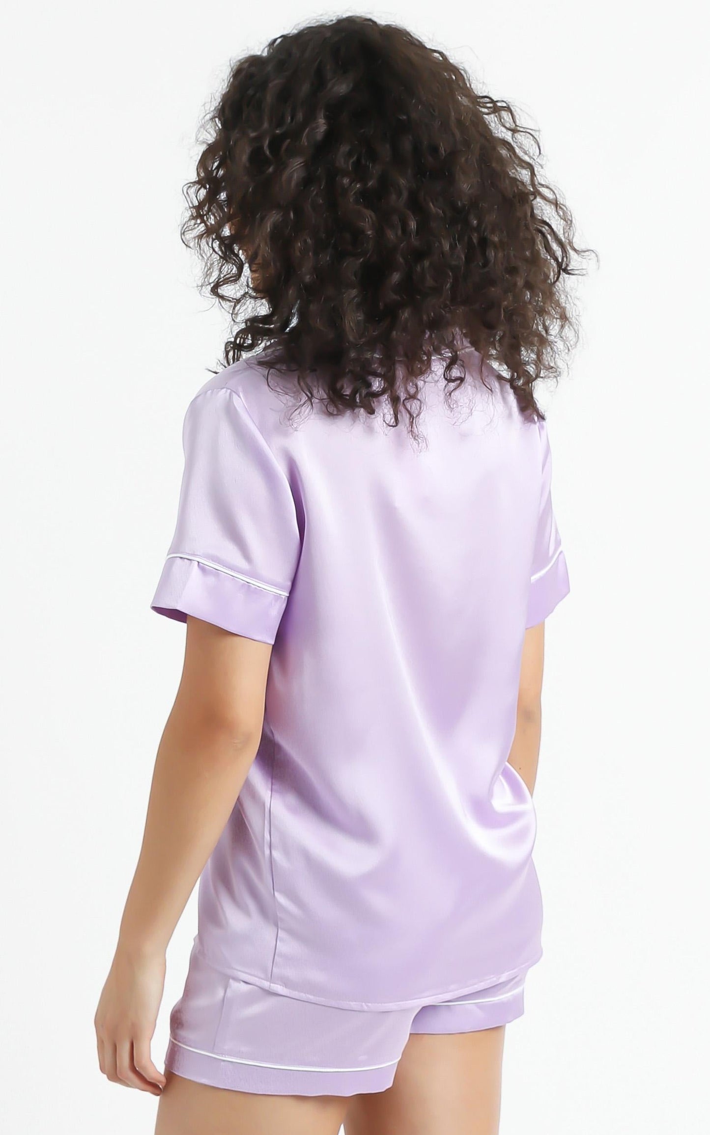 Sleep All Day Top in Lilac Satin