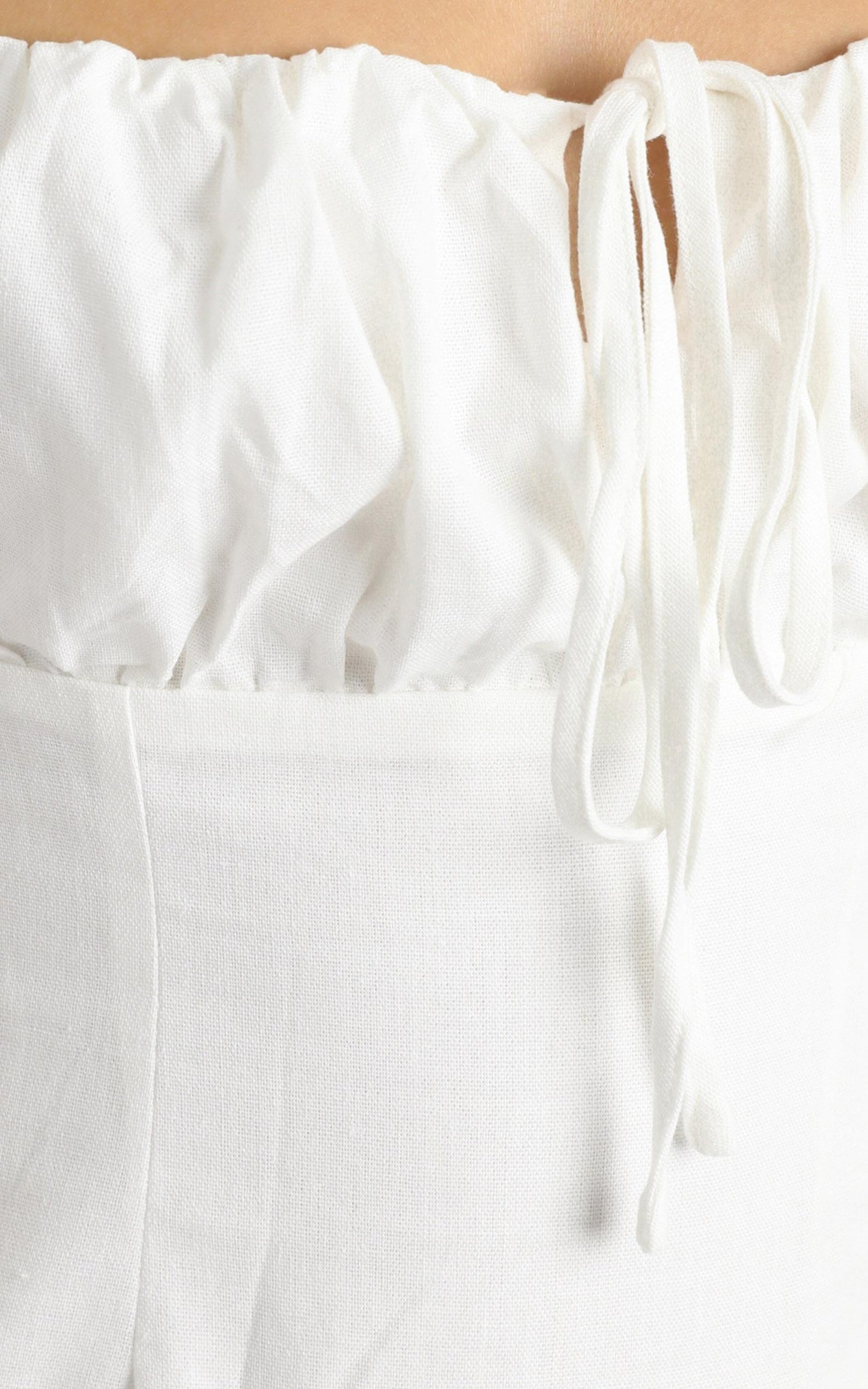 Break Free With Me Linen Blend Dress in White Linen Look