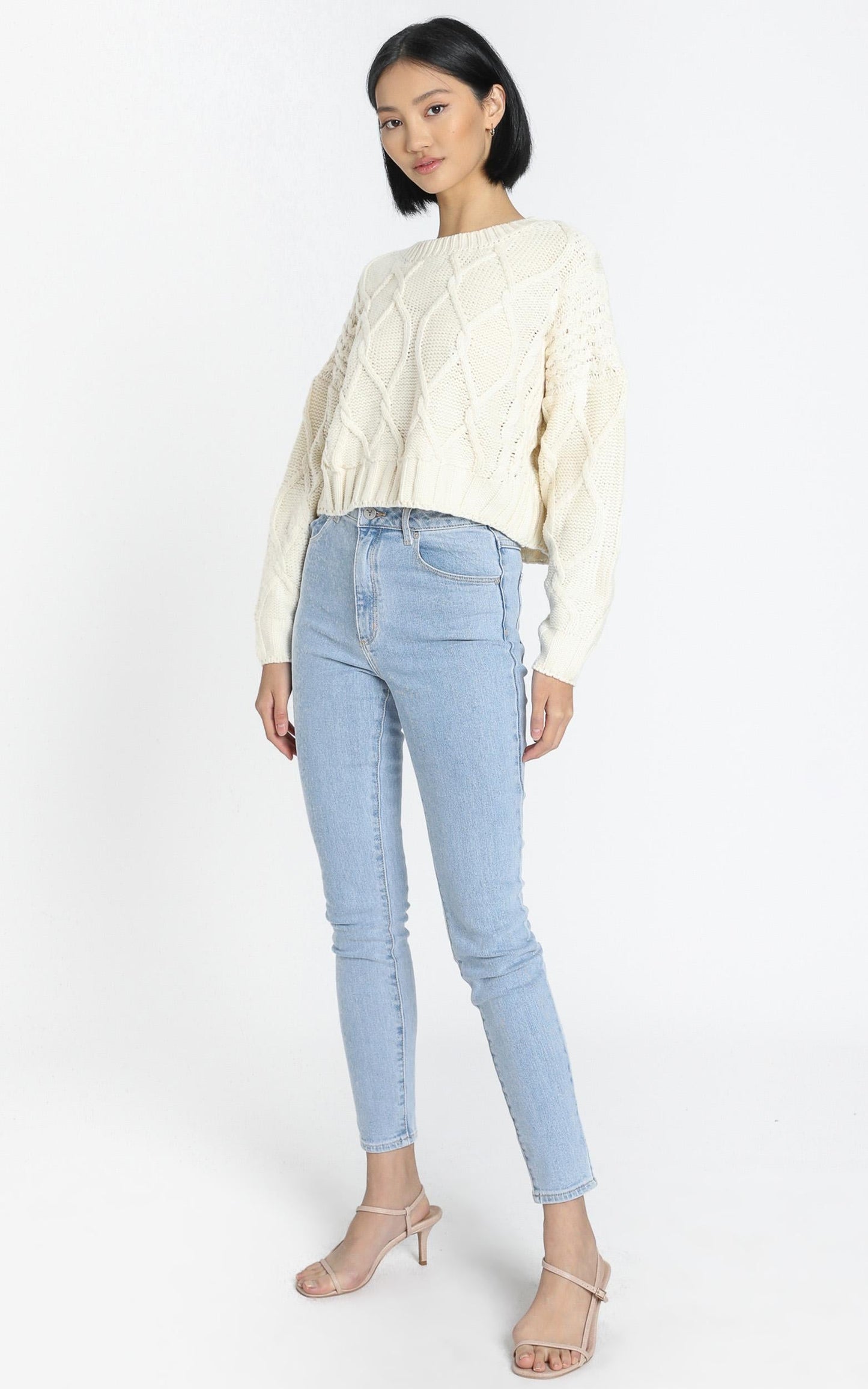 Chords Of Glory Knit Jumper in Cream