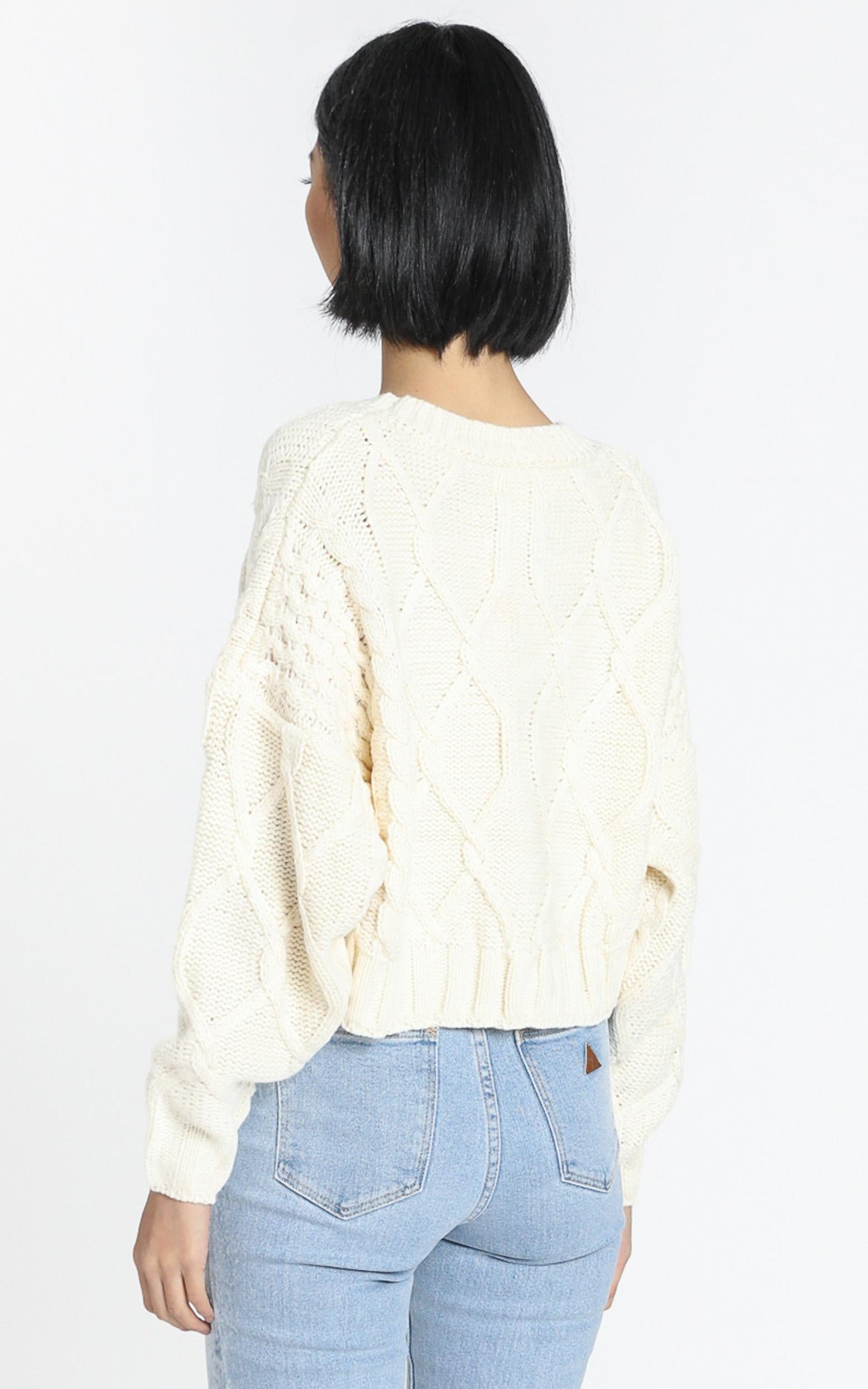 Chords Of Glory Knit Jumper in Cream