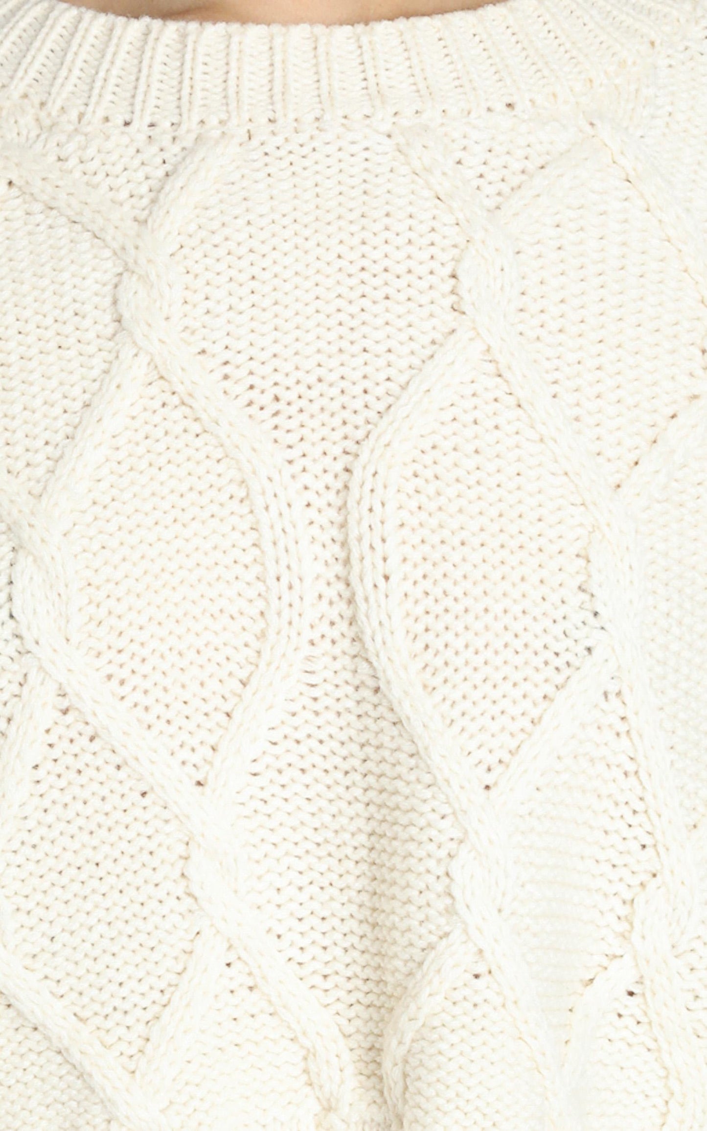 Chords Of Glory Knit Jumper in Cream