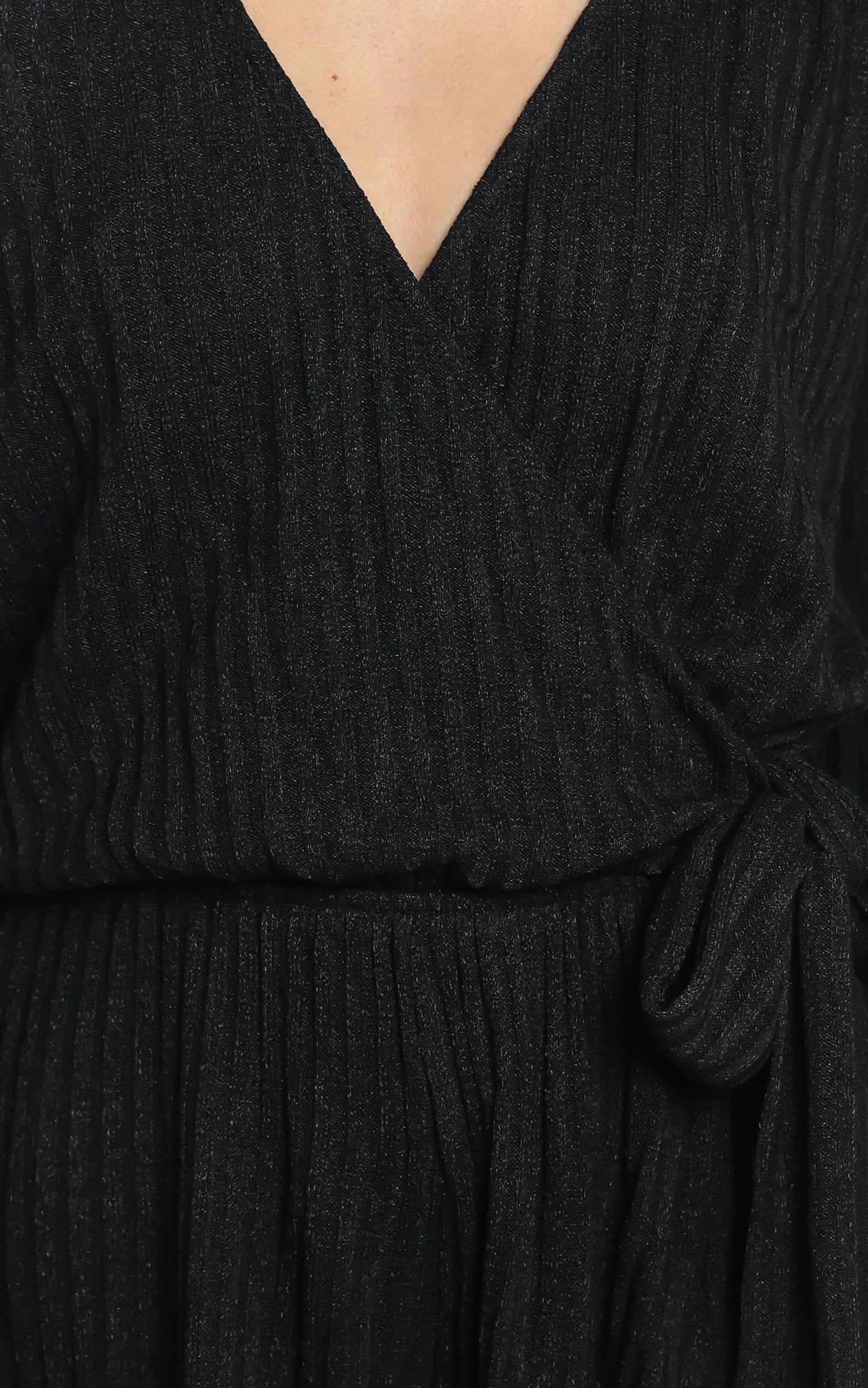 New and Fresh Playsuit in Black Rib